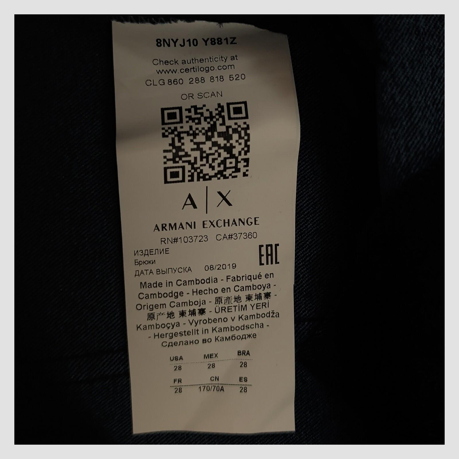 Armani Exchange J10 Super Skinny Cropped Black Jeans W28 by Armani Exchange – JEANS | RewearableUK