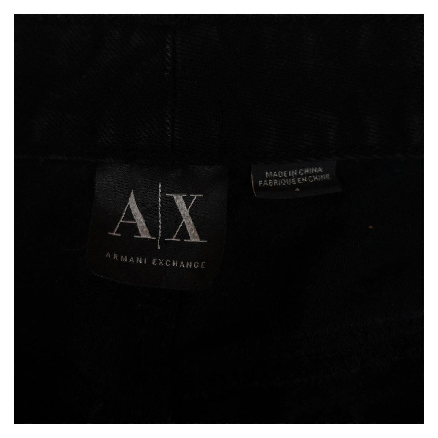Armani Exchange J11 Skinny Jeans US 4 UK 8 Black Stretch Metal Logo Plate Pants by Armani – | RewearableUK