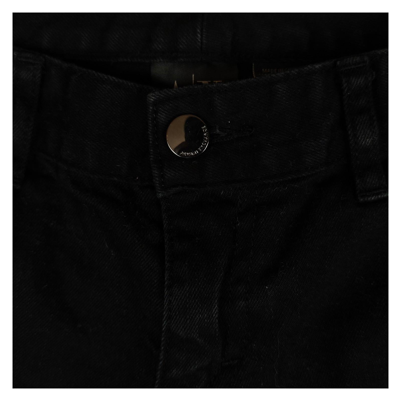 Armani Exchange J11 Skinny Jeans US 4 UK 8 Black Stretch Metal Logo Plate Pants by Armani – | RewearableUK