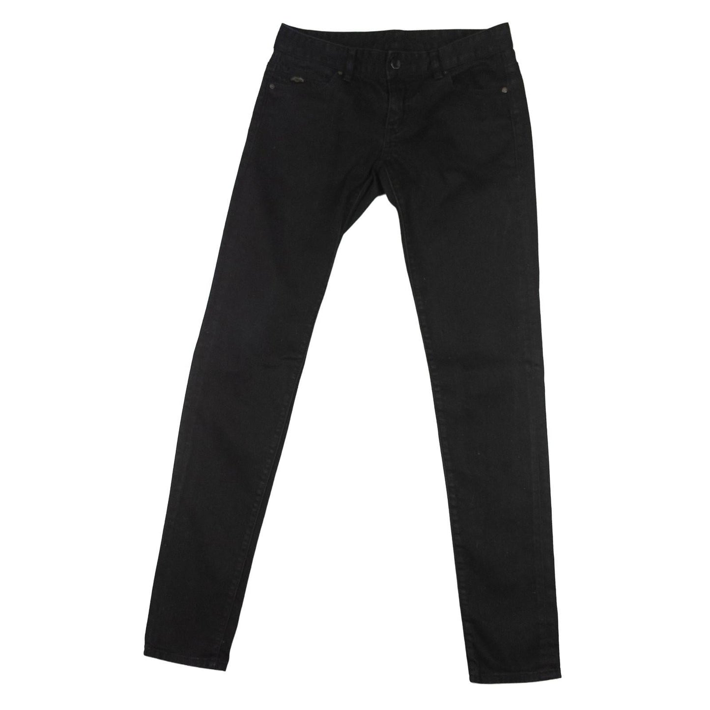 Armani Exchange J11 Skinny Jeans US 4 UK 8 Black Stretch Metal Logo Plate Pants by Armani – | RewearableUK
