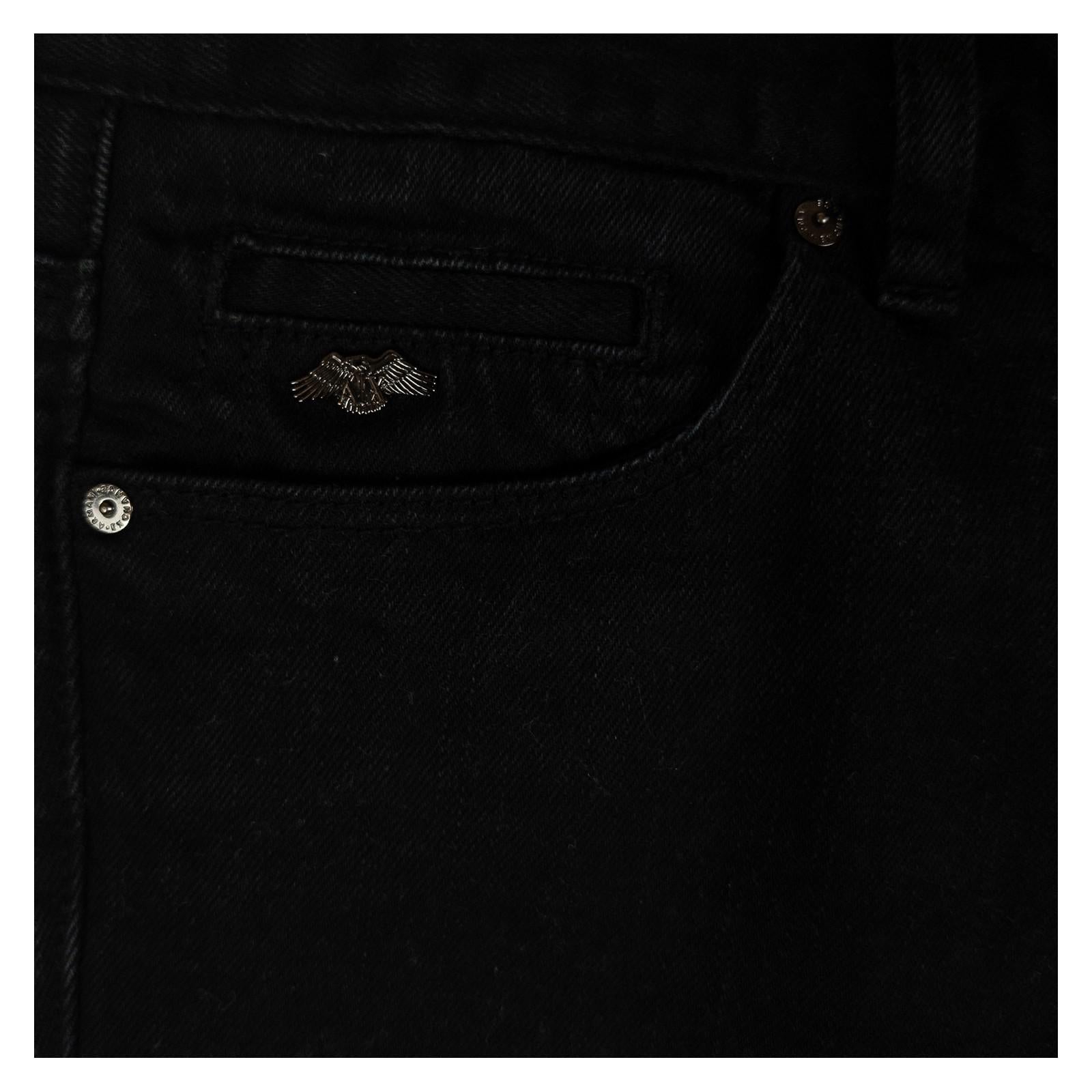 Armani Exchange J11 Skinny Jeans US 4 UK 8 Black Stretch Metal Logo Plate Pants by Armani – | RewearableUK