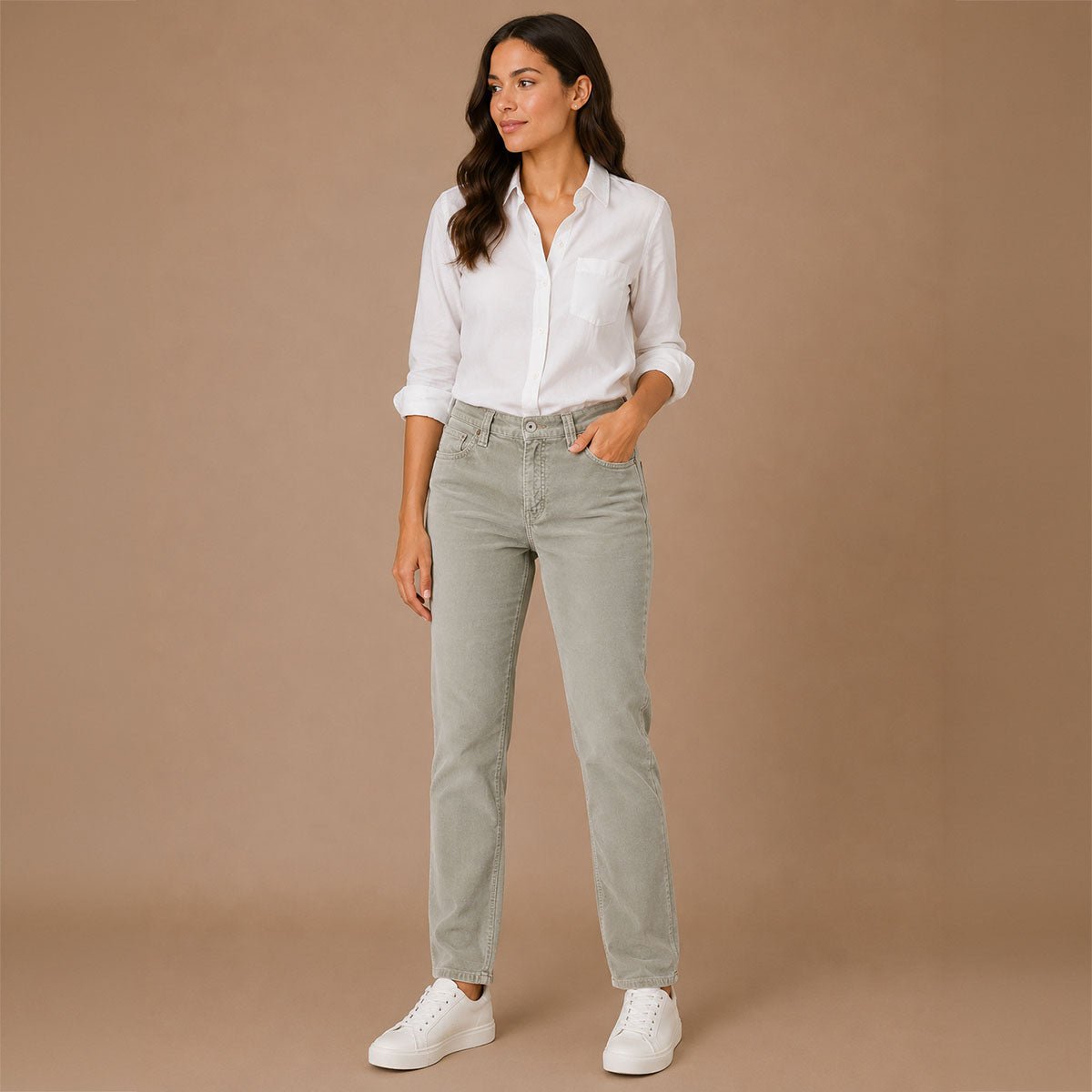 Armani Jeans AJ Women’s Grey Trousers W29 Cotton Stretch Straight Leg – JEANS product photo 1 | RewearableUK