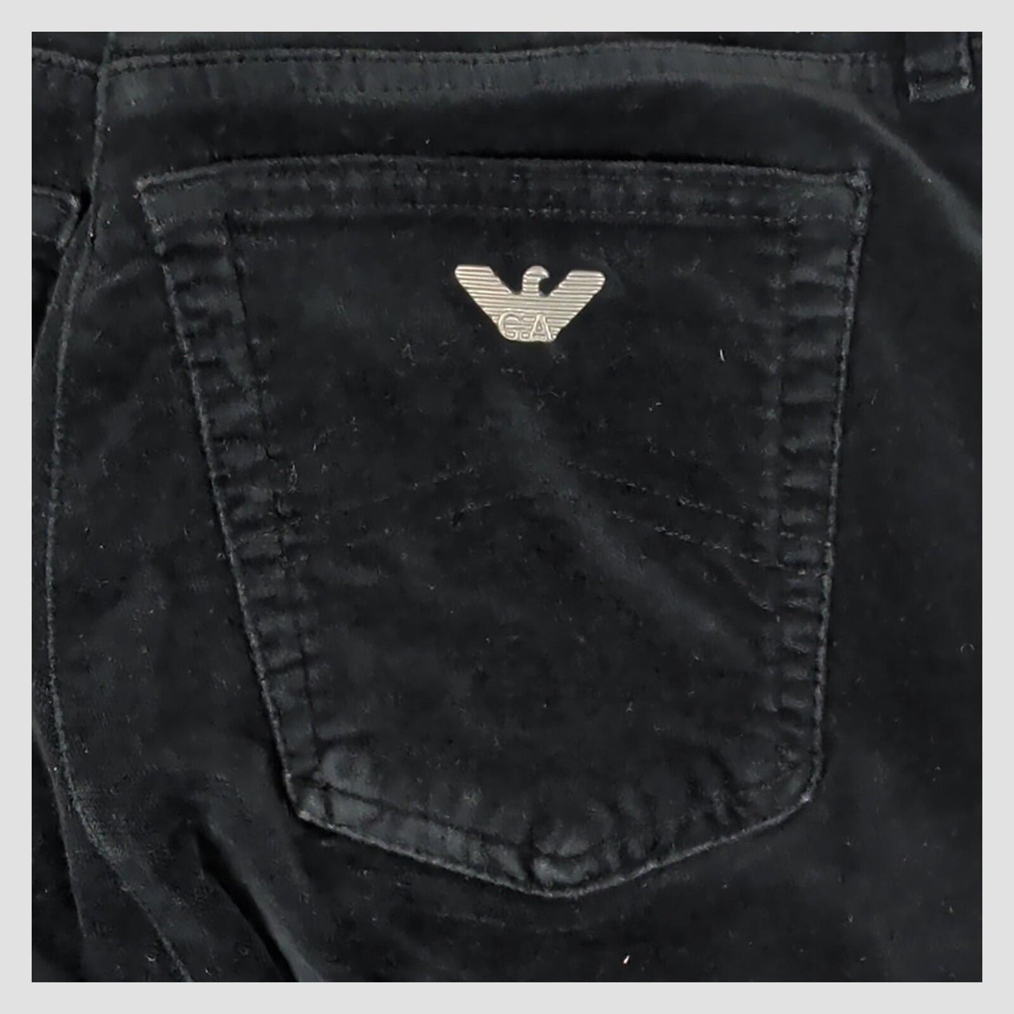 Armani Jeans Mens Black Corduroy Trousers Comfort Fit Made in Italy Size 29 by Armani Jeans – | RewearableUK
