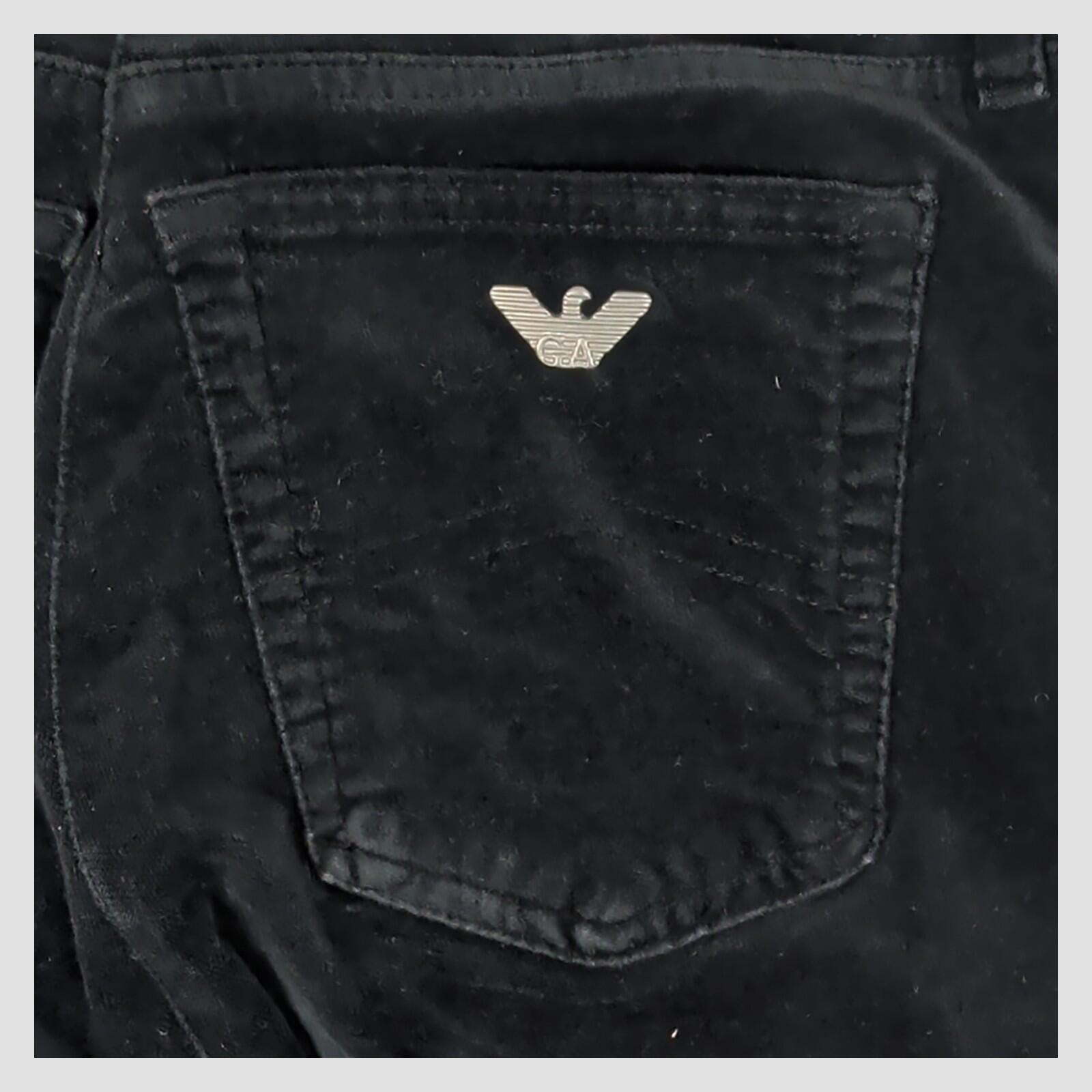 Armani Jeans Mens Black Corduroy Trousers Comfort Fit Made in Italy Size 29 by Armani Jeans – | RewearableUK