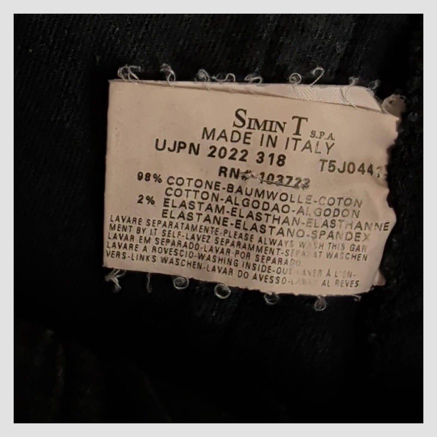 Armani Jeans Mens Black Corduroy Trousers Comfort Fit Made in Italy Size 29 by Armani Jeans – | RewearableUK