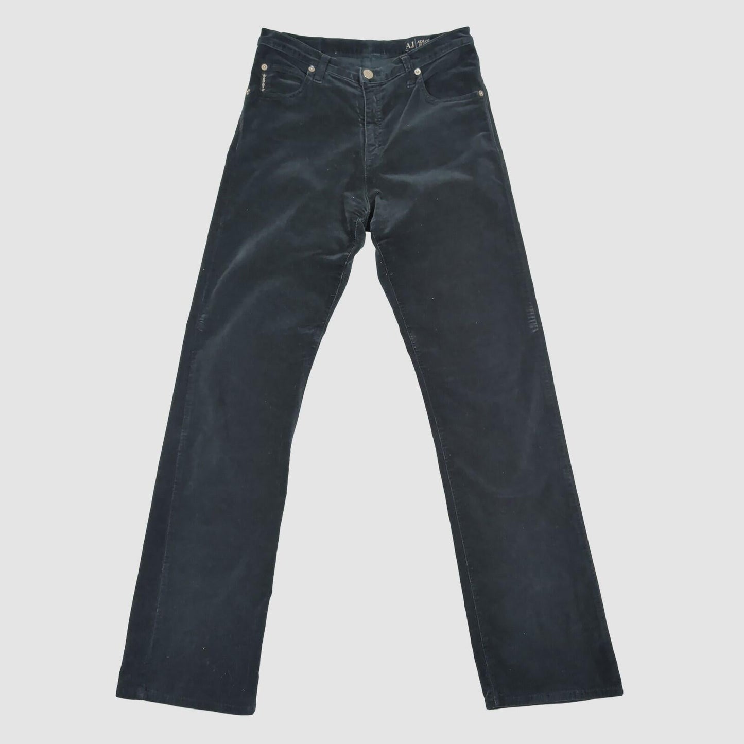 Armani Jeans Mens Black Corduroy Trousers Comfort Fit Made in Italy Size 29 by Armani Jeans – | RewearableUK