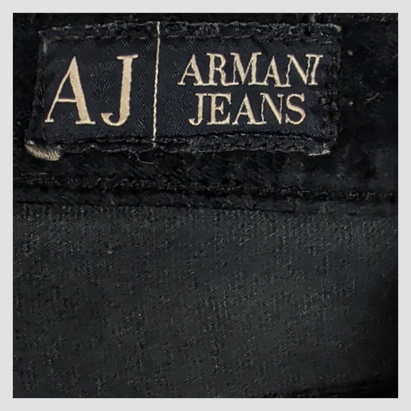 Armani Jeans Mens Black Corduroy Trousers Comfort Fit Made in Italy Size 29 by Armani Jeans – | RewearableUK