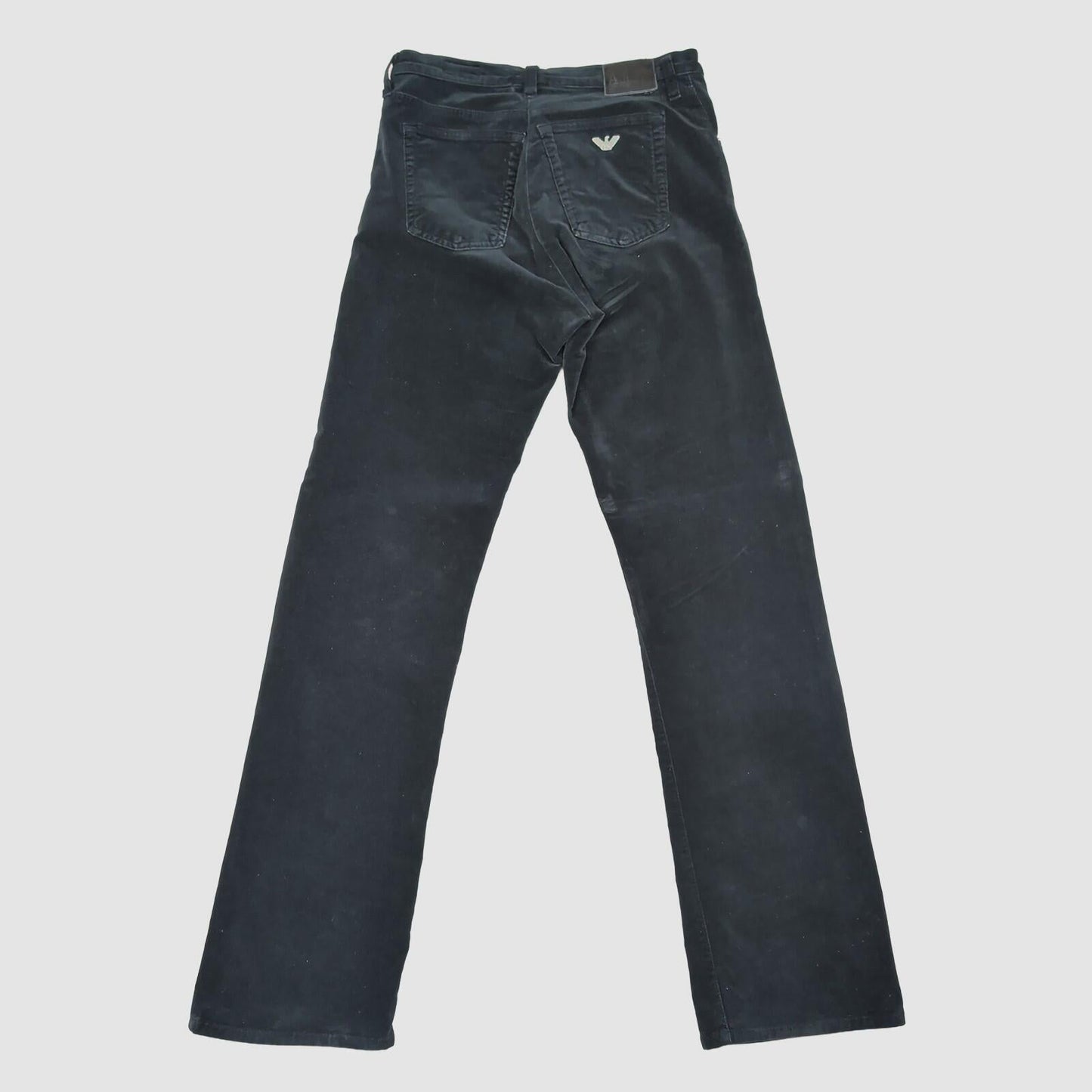 Armani Jeans Mens Black Corduroy Trousers Comfort Fit Made in Italy Size 29 by Armani Jeans – | RewearableUK