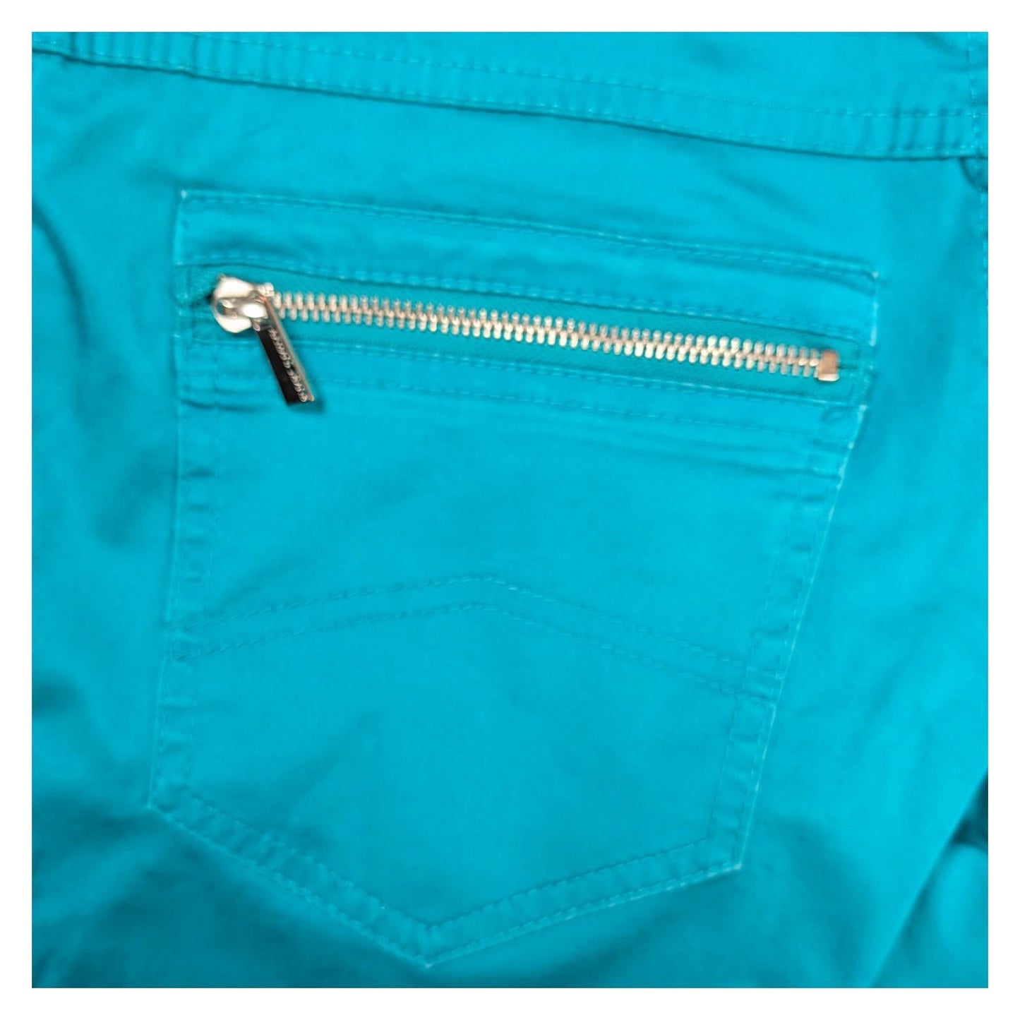 Armani Jeans Trousers Size W25 Turquoise Blue Skinny Stretch Zip Back Pocket Log by Armani Jeans – | RewearableUK