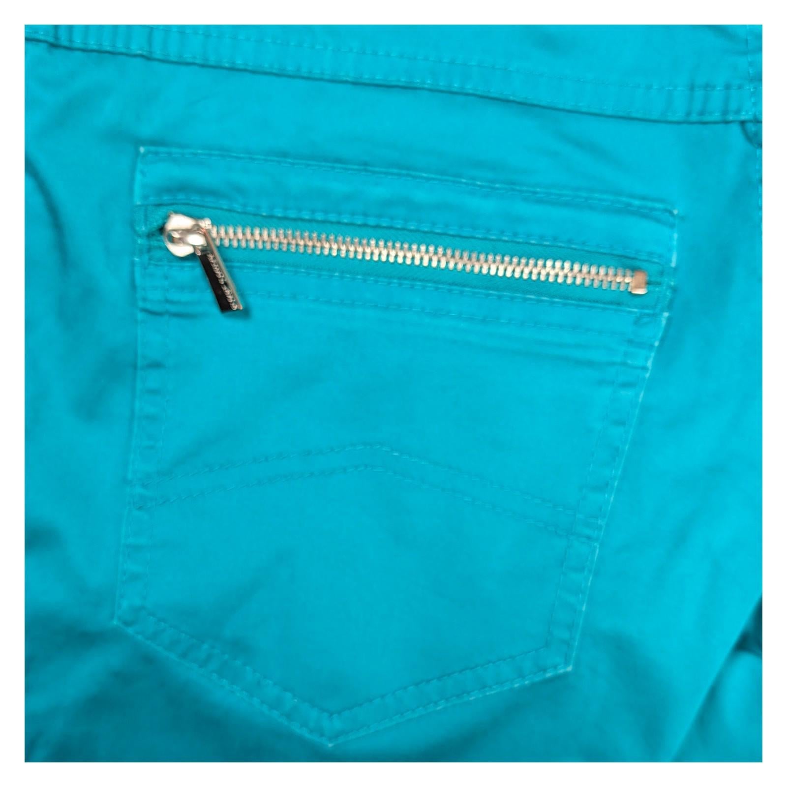 Armani Jeans Trousers Size W25 Turquoise Blue Skinny Stretch Zip Back Pocket Log by Armani Jeans – | RewearableUK