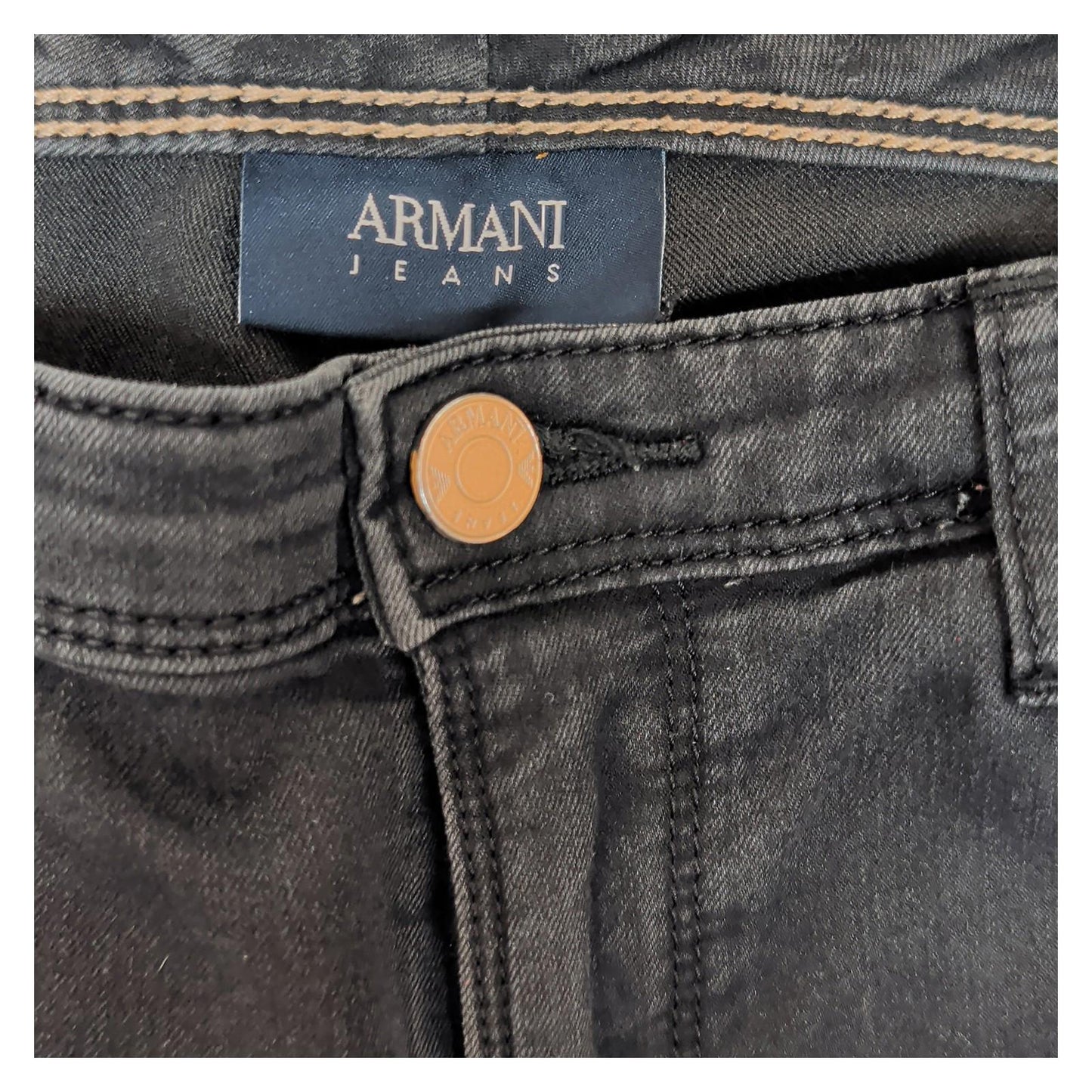 Armani Jeans Women Size 27 Black Orchid J28 Slim Fit Skinny Designer Trousers by Armani Jeans – | RewearableUK