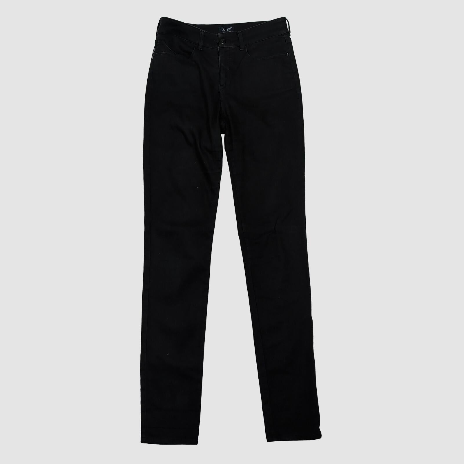 Armani Jeans Womens Black Slim Straight Stretch Jeans Size W28 by Armani Jeans – JEANS | RewearableUK