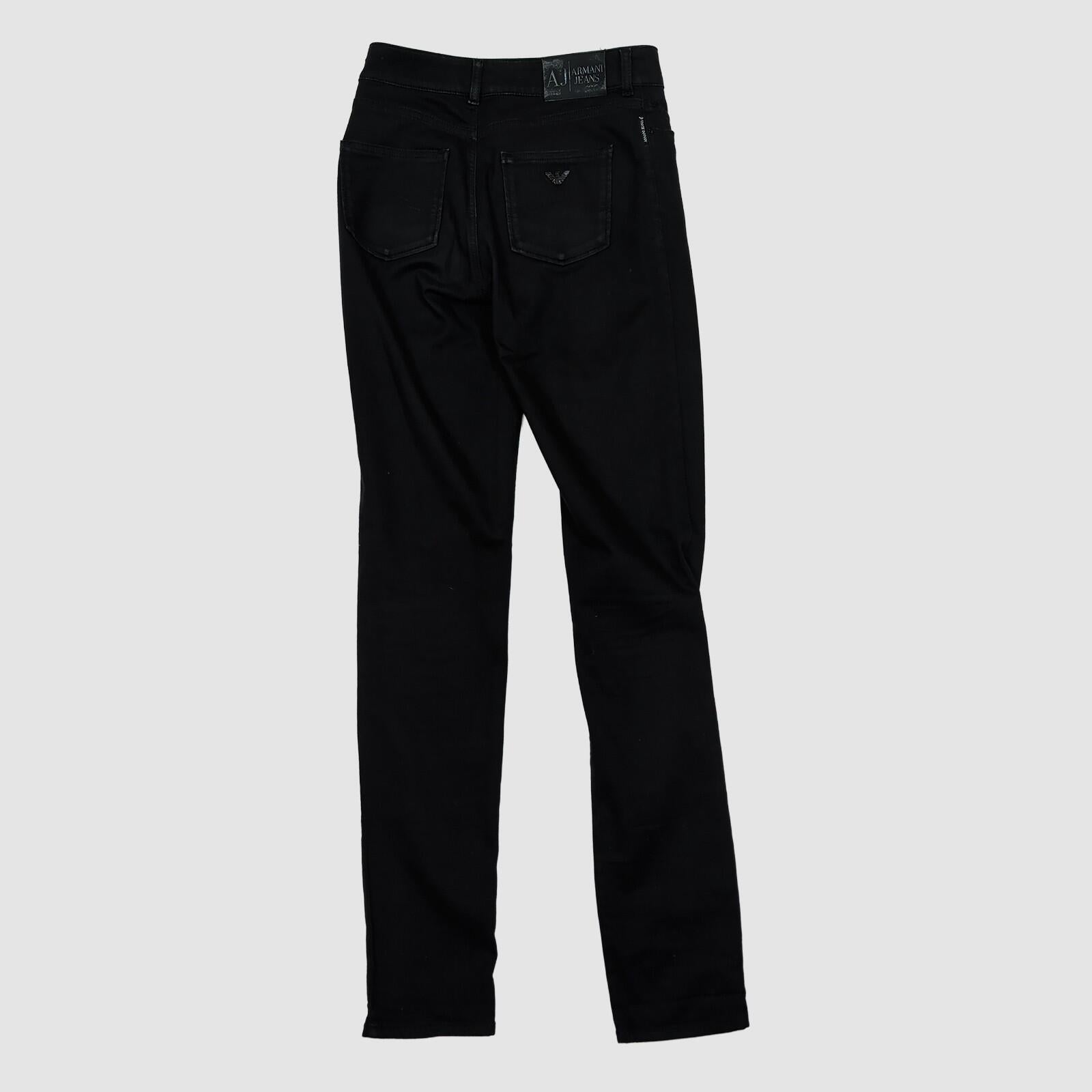 Armani Jeans Womens Black Slim Straight Stretch Jeans Size W28 by Armani Jeans – JEANS | RewearableUK