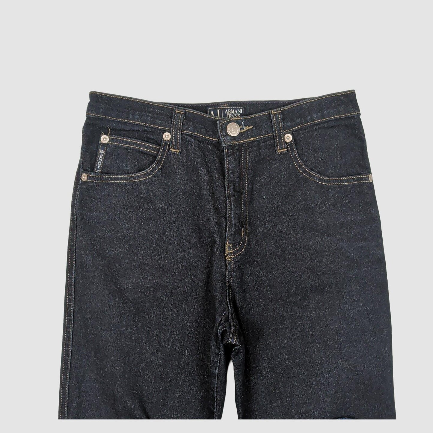 Armani Jeans Womens Comfort Fit Dark Blue Denim Trousers Made In Italy Size 27 by Armani Jeans – | RewearableUK