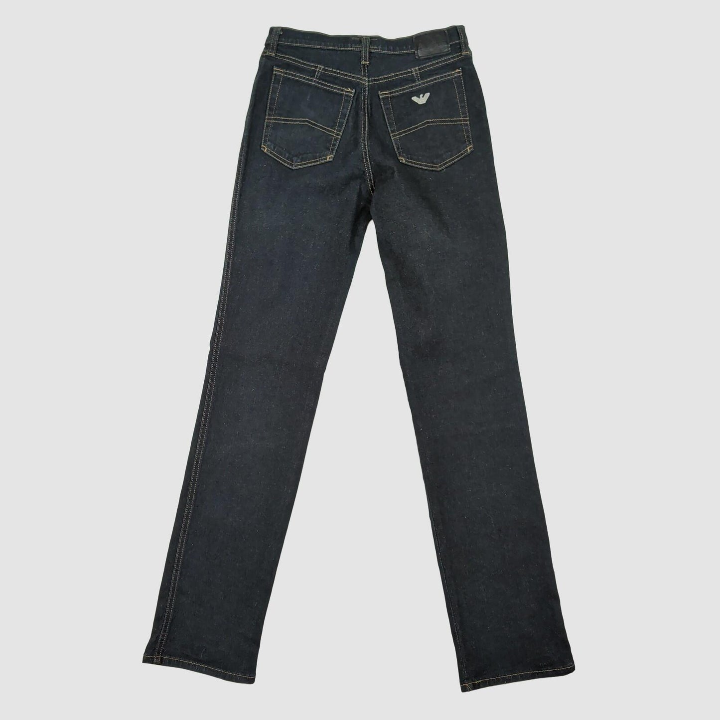 Armani Jeans Womens Comfort Fit Dark Blue Denim Trousers Made In Italy Size 27 by Armani Jeans – | RewearableUK