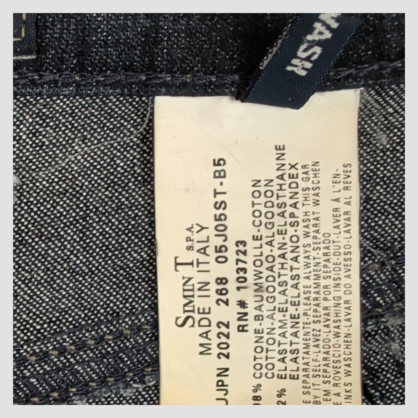 Armani Jeans Womens Comfort Fit Dark Blue Denim Trousers Made In Italy Size 27 by Armani Jeans – | RewearableUK