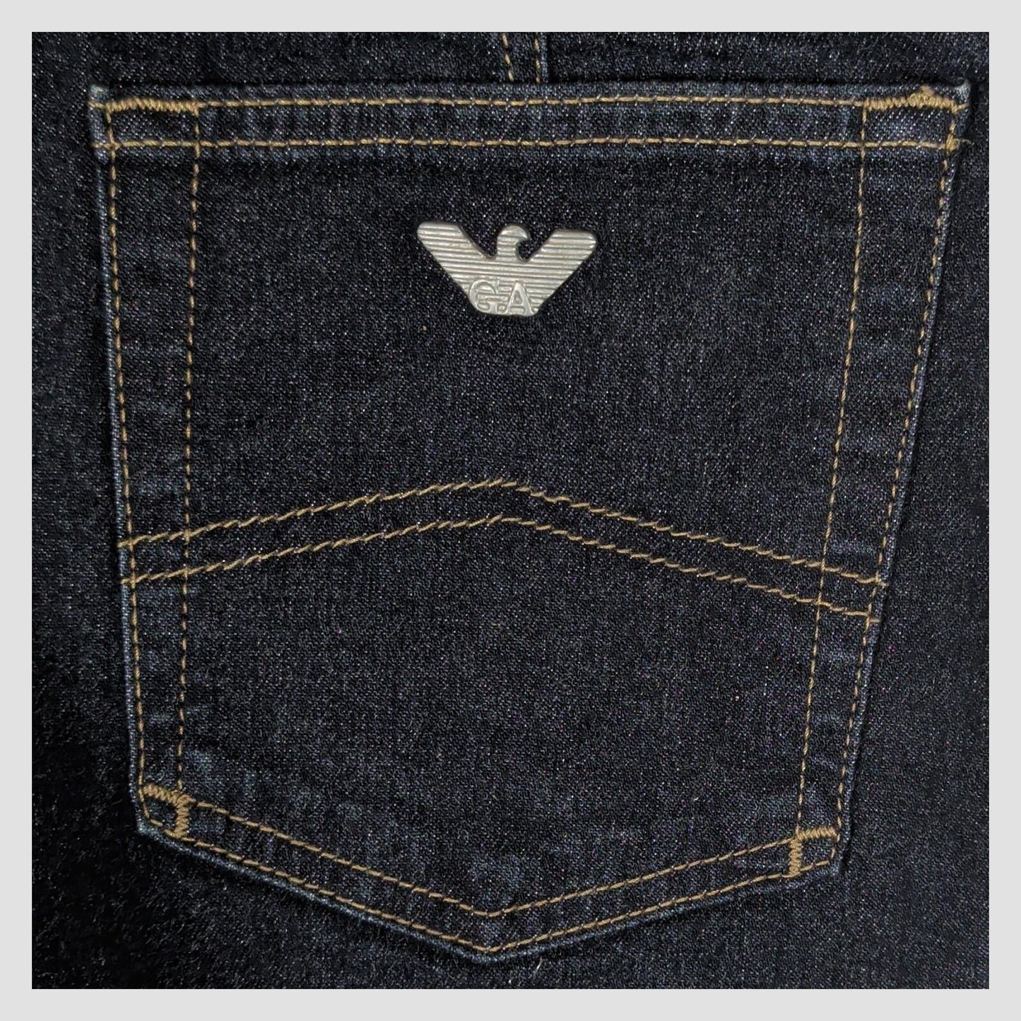 Armani Jeans Womens Comfort Fit Dark Blue Denim Trousers Made In Italy Size 27 by Armani Jeans – | RewearableUK
