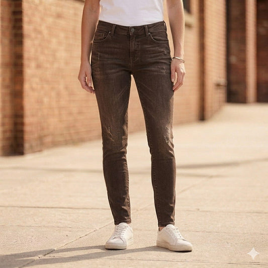 armani jeans womens dark brown slim soft stretch trousers 27 heavy wear by Armani Jeans – JEANS | RewearableUK