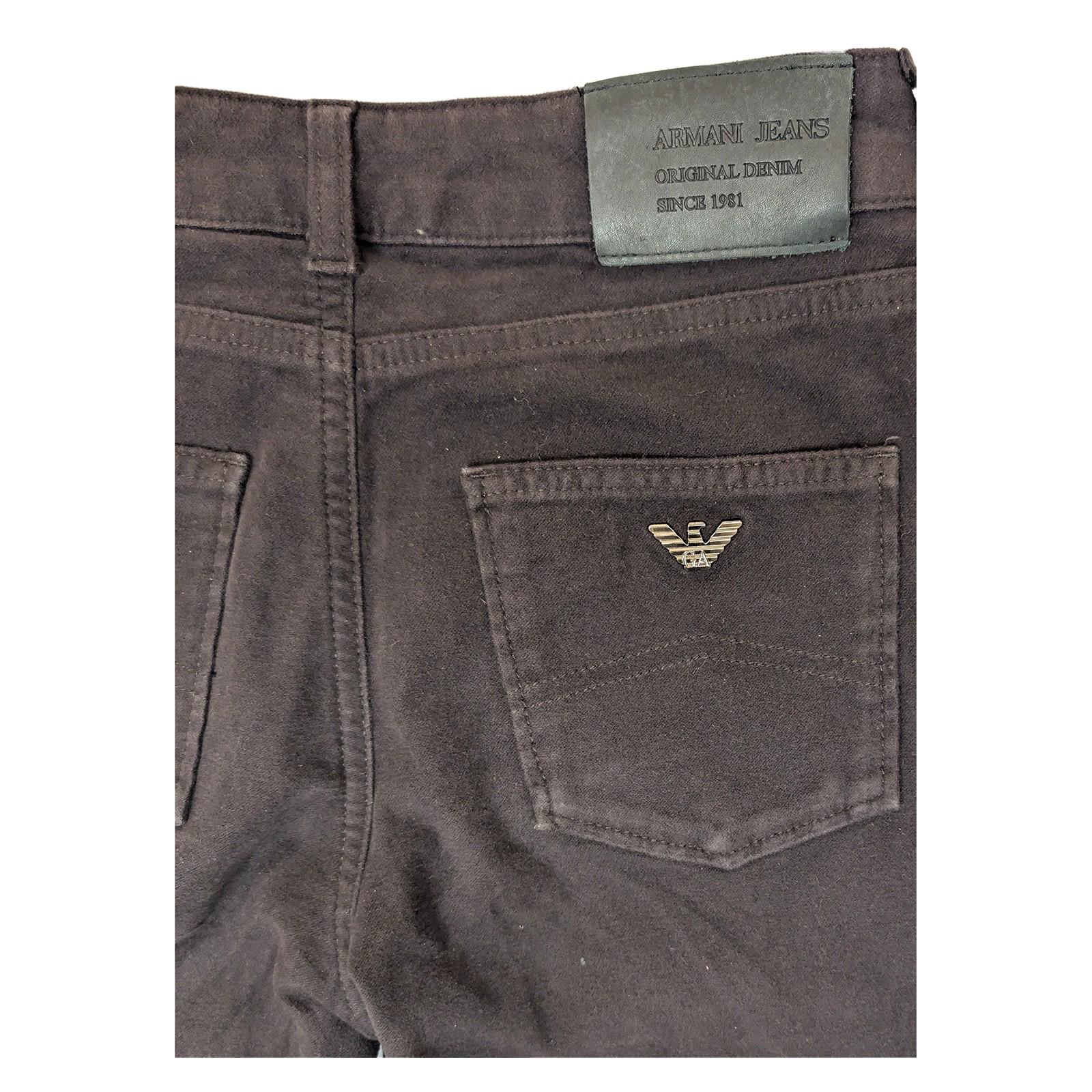 armani jeans womens dark brown soft stretch trousers slim pants size 27 by Armani Jeans – | RewearableUK