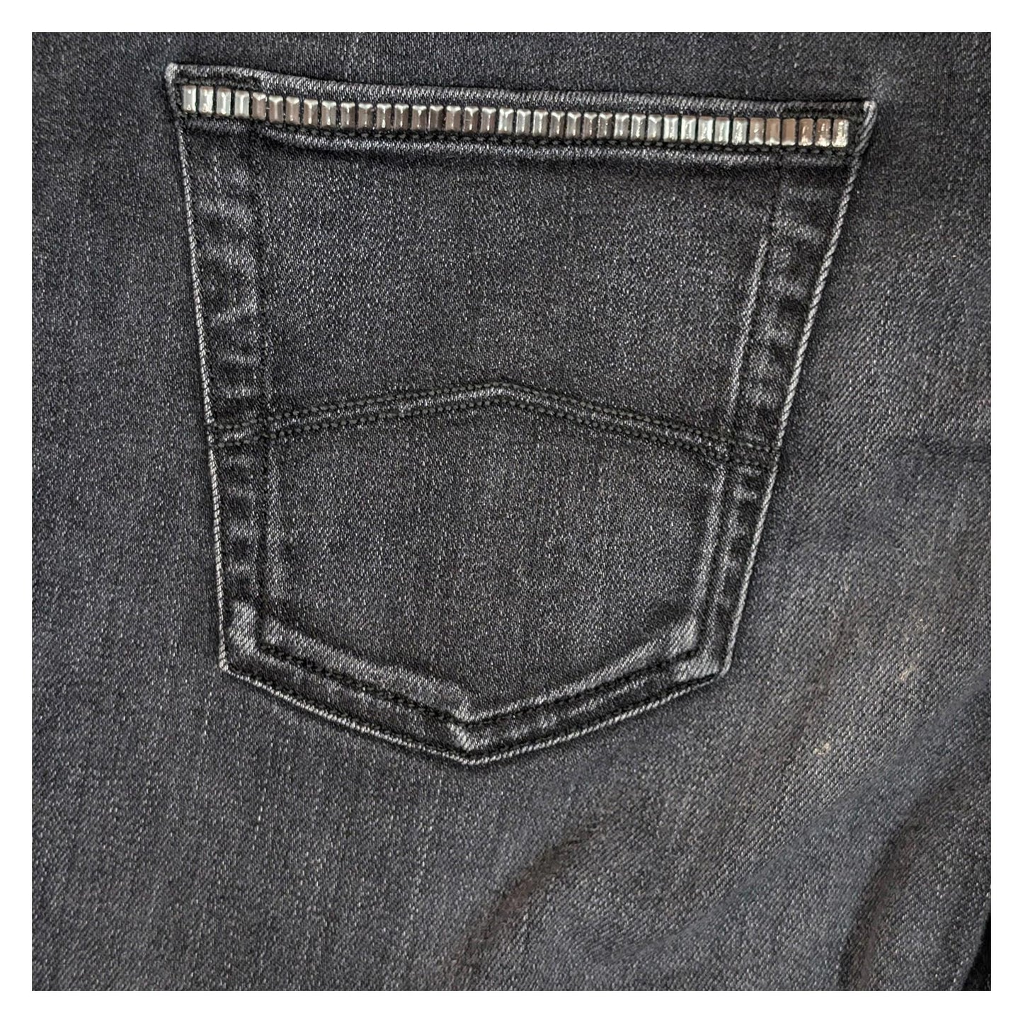 Armani Jeans Women's Magnolia Straight Leg W27 Black Studded Eagle Logo Stretch by Armani Jeans – | RewearableUK