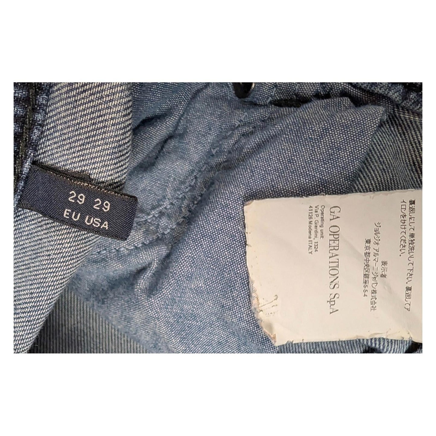 Armani Jeans Women's Size W29 L29 Blue Slim Fit Denim Stretch Metal Eagle Logo by Armani Jeans – | RewearableUK