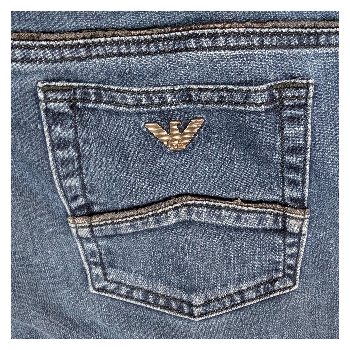 Armani Jeans Women's Size W29 L29 Blue Slim Fit Denim Stretch Metal Eagle Logo by Armani Jeans – | RewearableUK