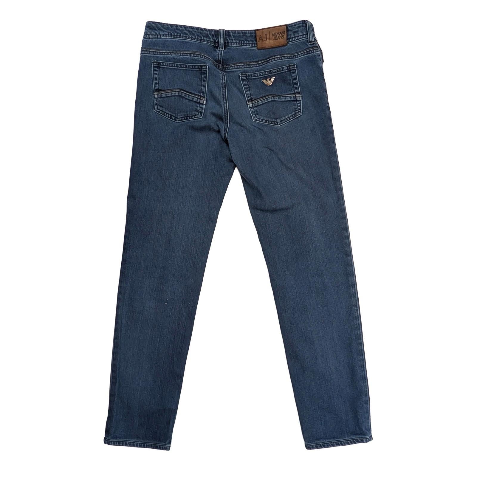 Armani Jeans Women's Size W29 L29 Blue Slim Fit Denim Stretch Metal Eagle Logo by Armani Jeans – | RewearableUK