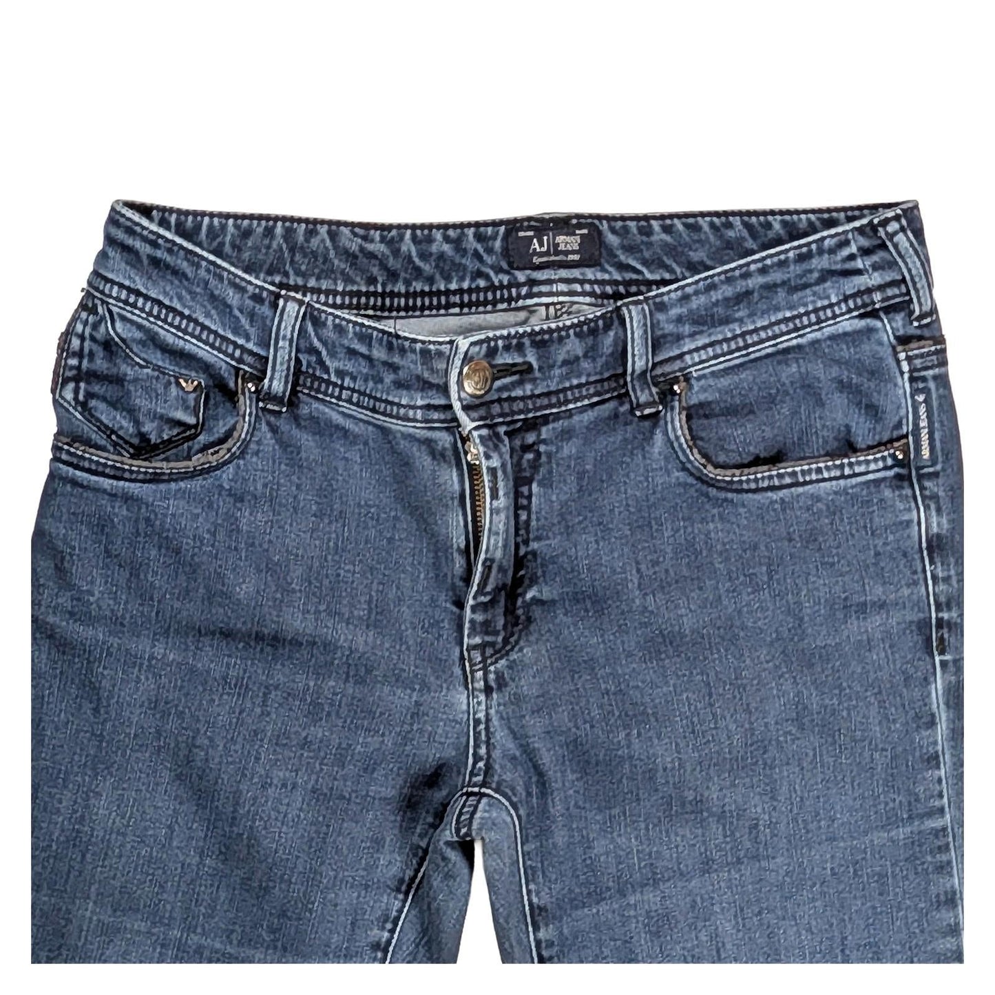 Armani Jeans Women's Size W29 L29 Blue Slim Fit Denim Stretch Metal Eagle Logo by Armani Jeans – | RewearableUK