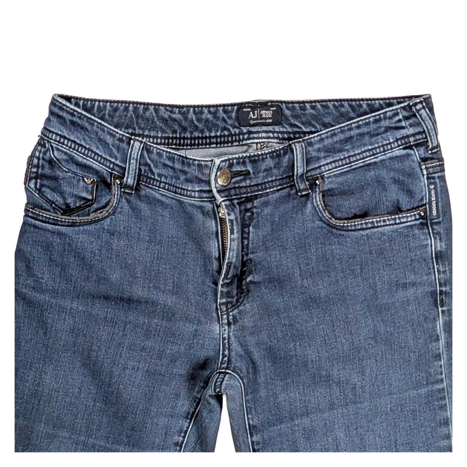 Armani Jeans Women's Size W29 L29 Blue Slim Fit Denim Stretch Metal Eagle Logo by Armani Jeans – | RewearableUK