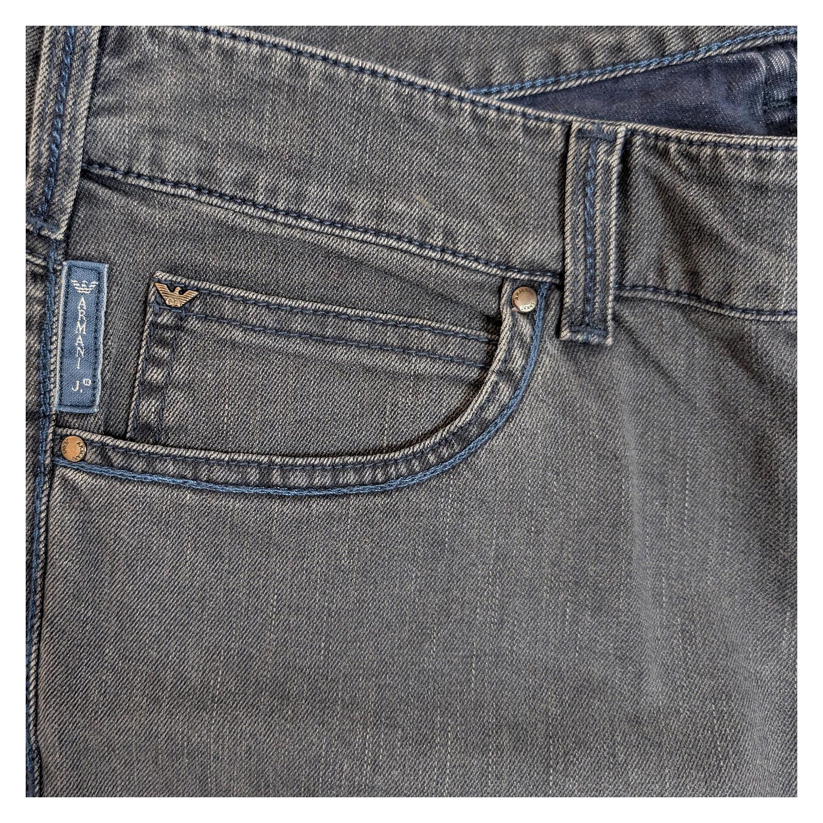 Armani Jeans Women's Slim Straight W28 Grey Zip Pockets Stretch Denim Authentic by Armani Jeans – | RewearableUK