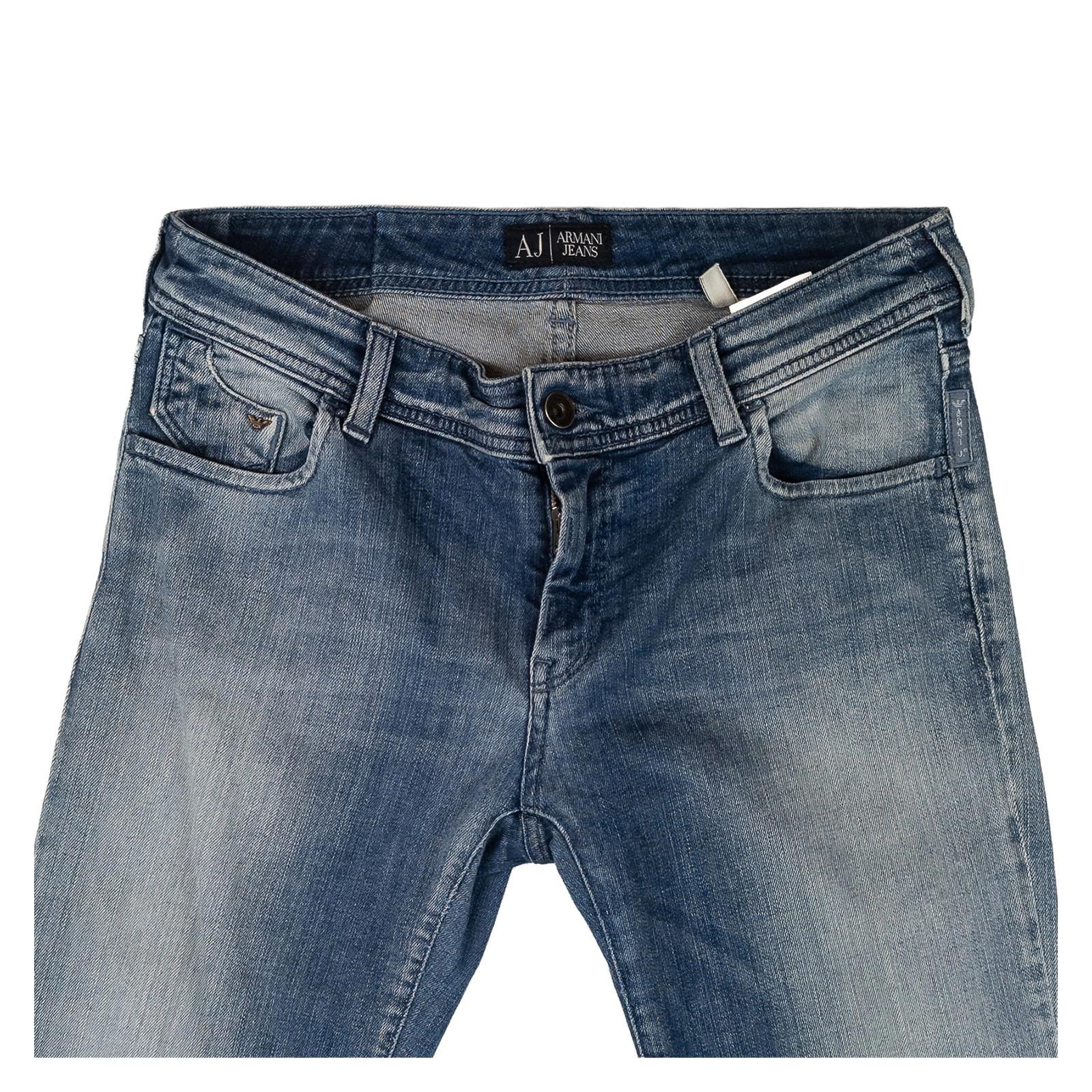 Armani Jeans Women's W29 Regular Fit Blue Denim Crystal Rhinestone Pockets Glam by Armani Jeans – | RewearableUK