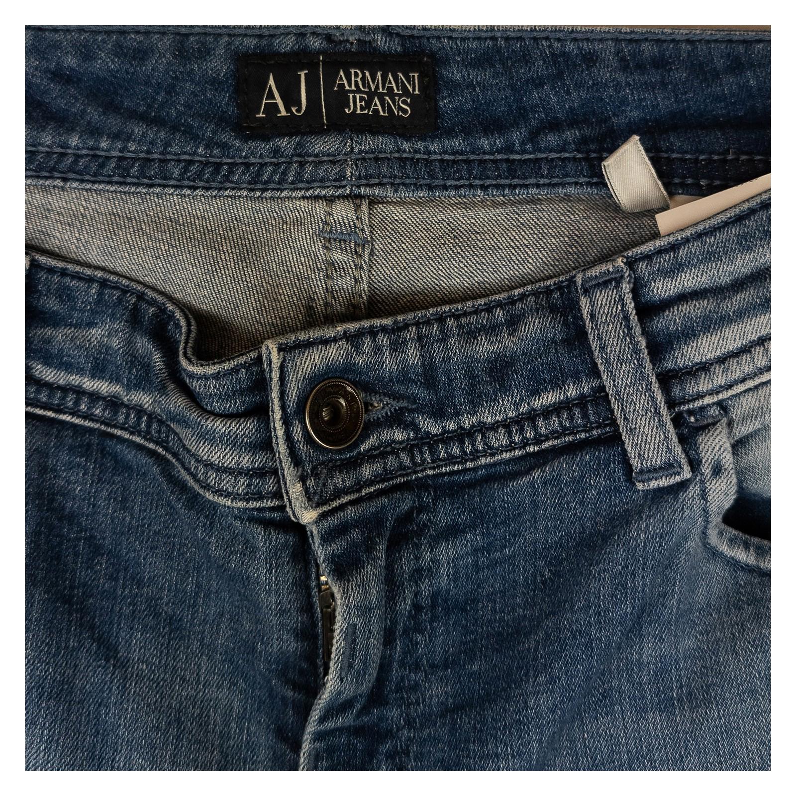 Armani Jeans Women's W29 Regular Fit Blue Denim Crystal Rhinestone Pockets Glam by Armani Jeans – | RewearableUK