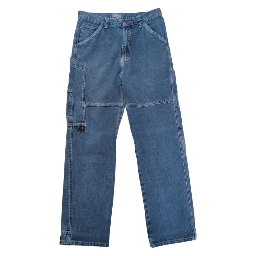 A.U.S.T Men's Carpenter Jeans Size S Blue Denim Baggy Utility Workwear – product photo 2 | RewearableUK