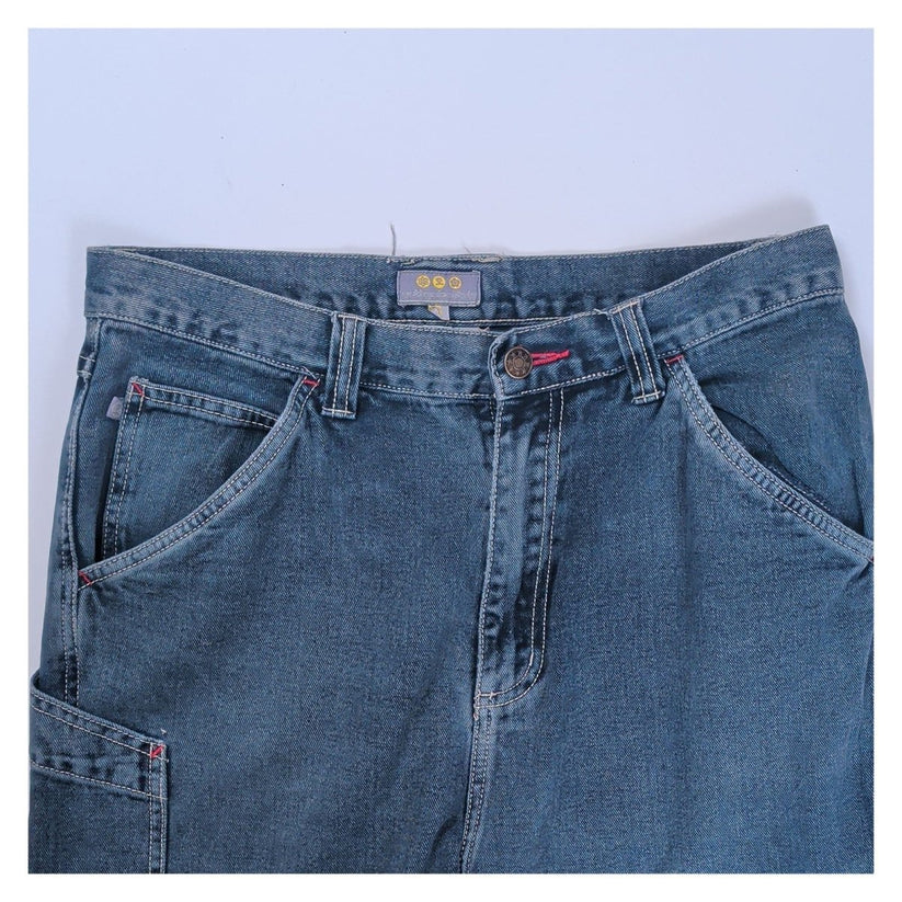 A.U.S.T Men's Carpenter Jeans Size S Blue Denim Baggy Utility Workwear – product photo 4 | RewearableUK
