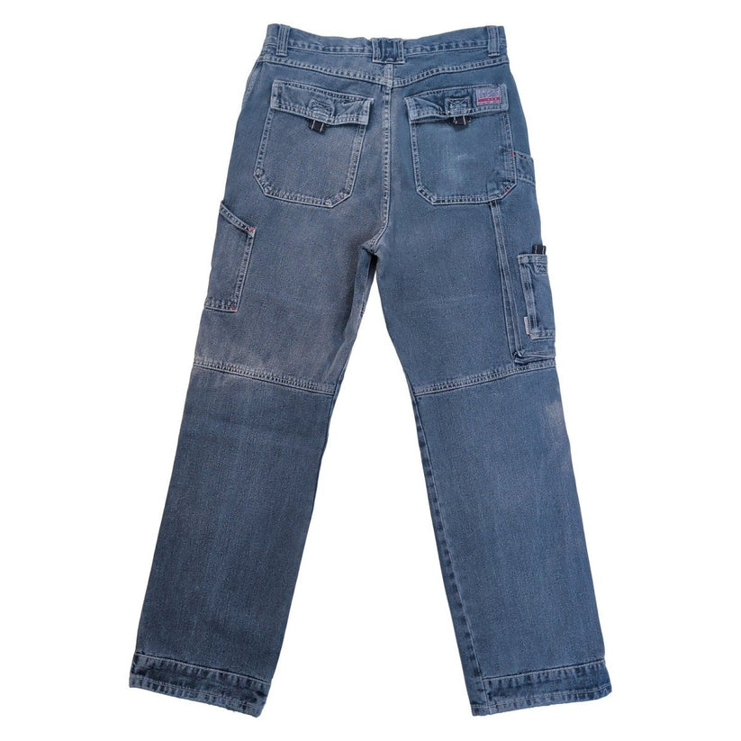 A.U.S.T Men's Carpenter Jeans Size S Blue Denim Baggy Utility Workwear – product photo 3 | RewearableUK