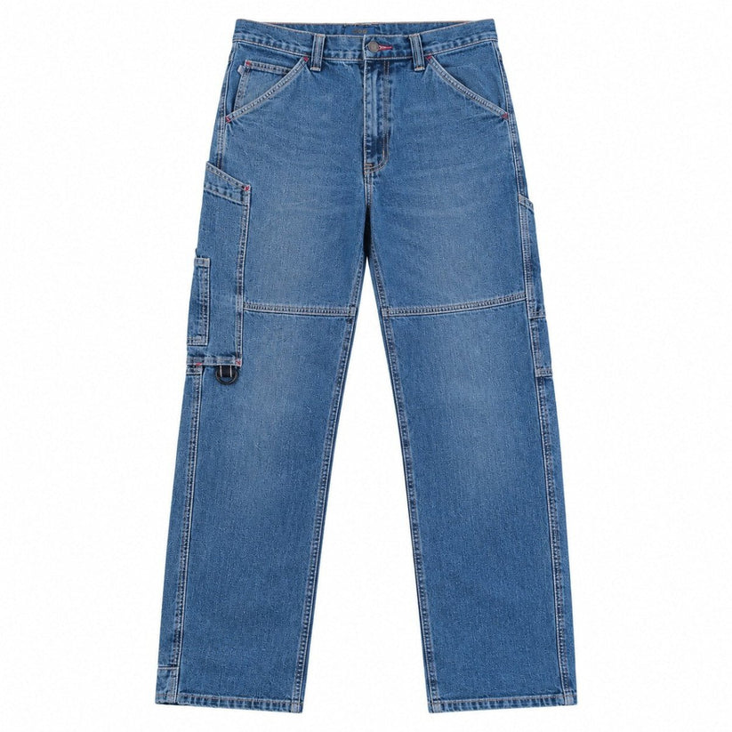A.U.S.T Men's Carpenter Jeans Size S Blue Denim Baggy Utility Workwear – product photo 1 | RewearableUK