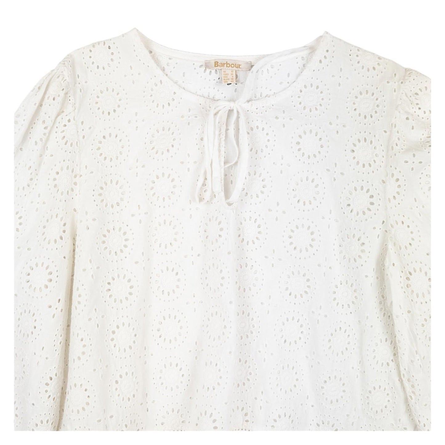 Barbour Cherbury Top Womens UK 10 White Broderie Anglaise Cotton Blouse by Barbour – | RewearableUK