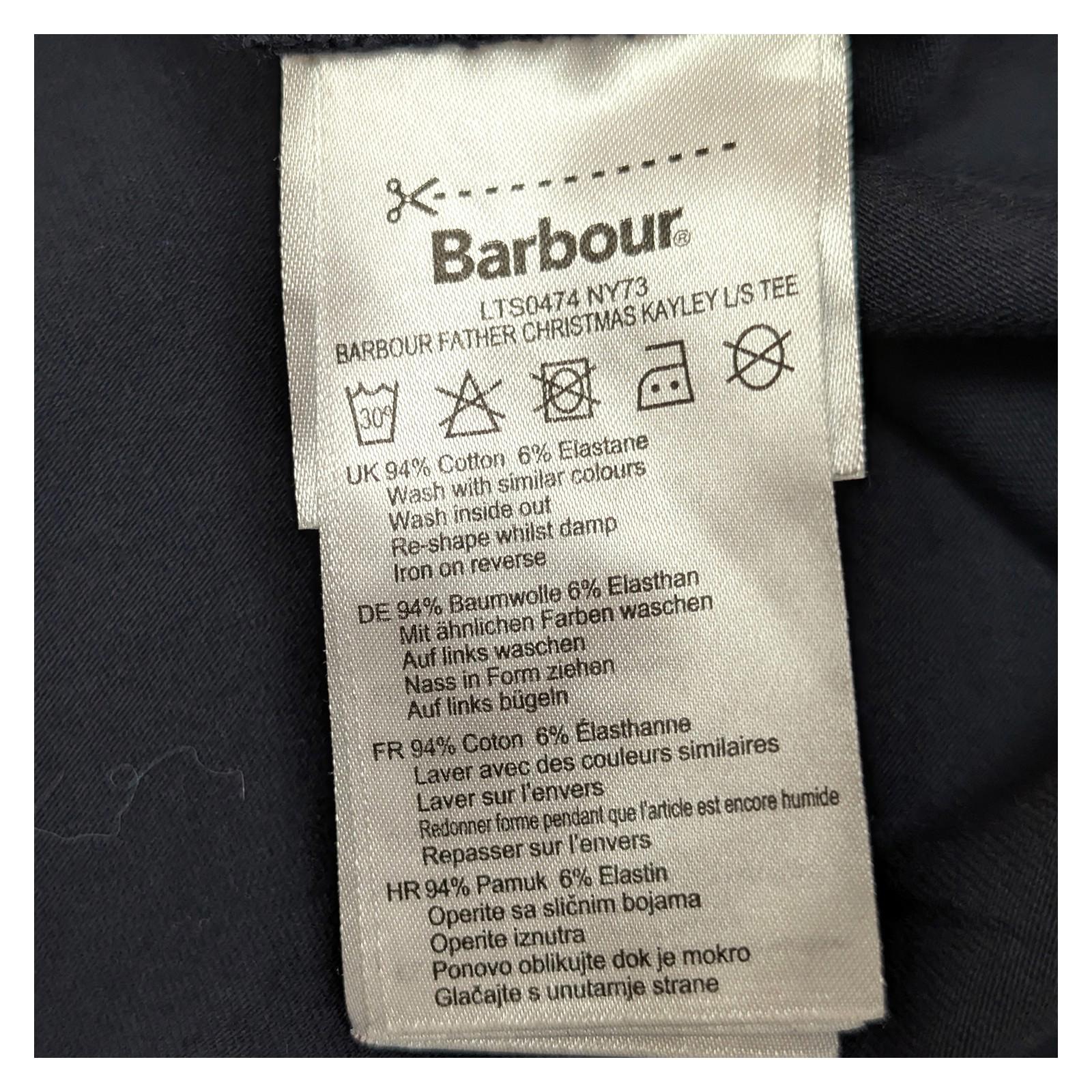 Barbour Father Christmas Top UK 14 Navy Kayley Long Sleeve Raymond Briggs Tee by Barbour – | RewearableUK