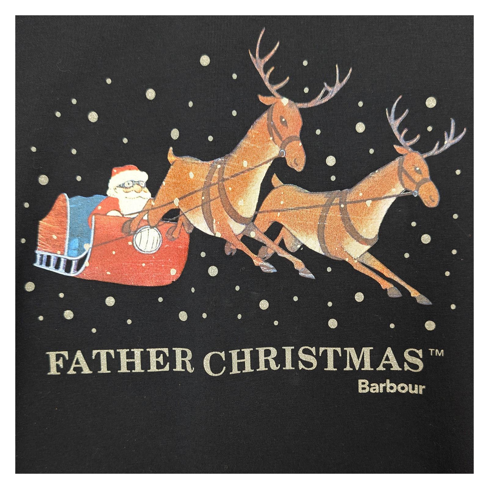 Barbour Father Christmas Top UK 14 Navy Kayley Long Sleeve Raymond Briggs Tee by Barbour – | RewearableUK
