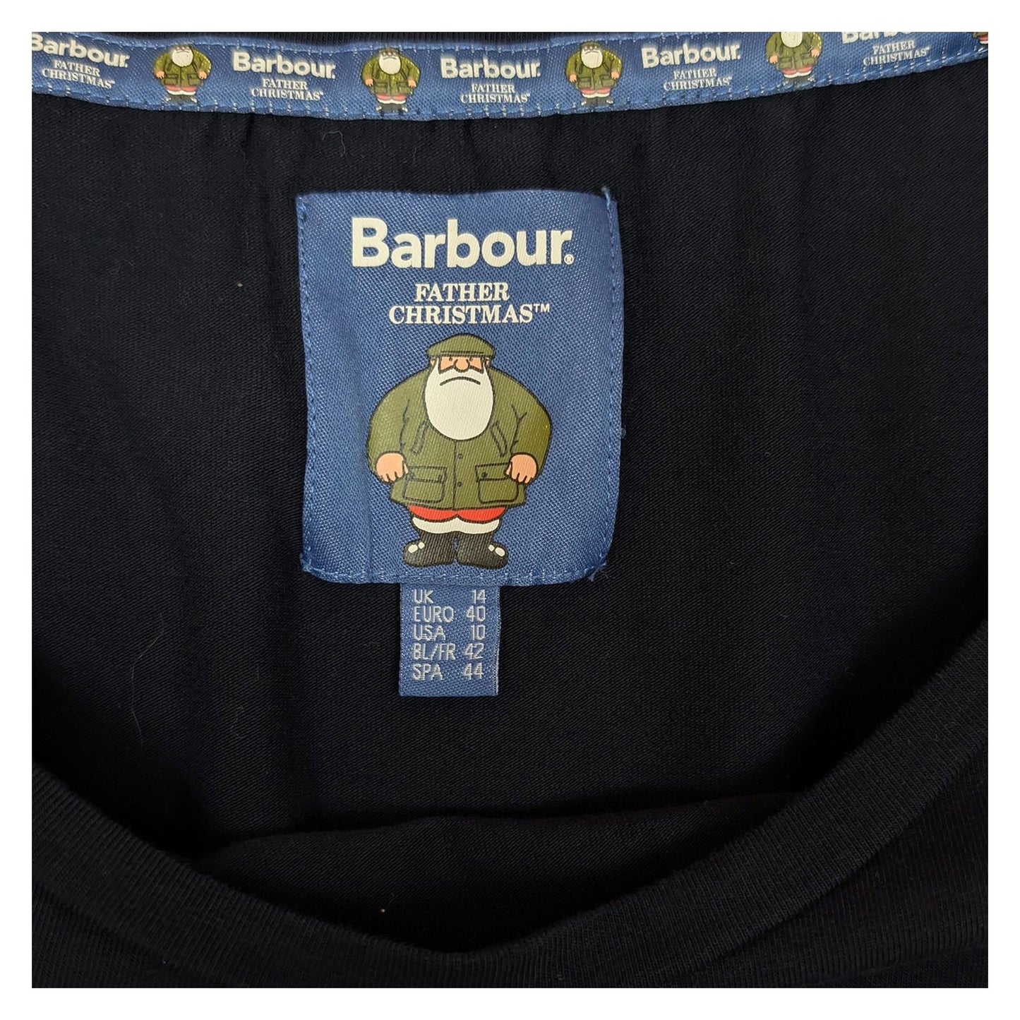 Barbour Father Christmas Top UK 14 Navy Kayley Long Sleeve Raymond Briggs Tee by Barbour – | RewearableUK