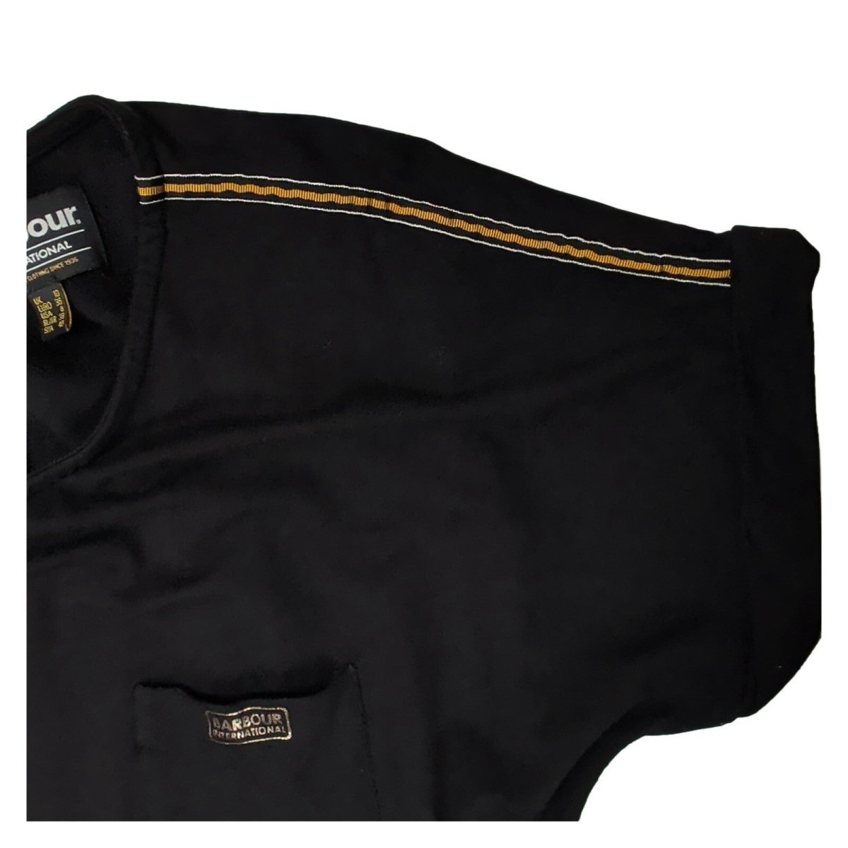 Barbour International Pace Jumpsuit UK 10 Black Gold Zip Tapered Leg – product photo 3 | RewearableUK