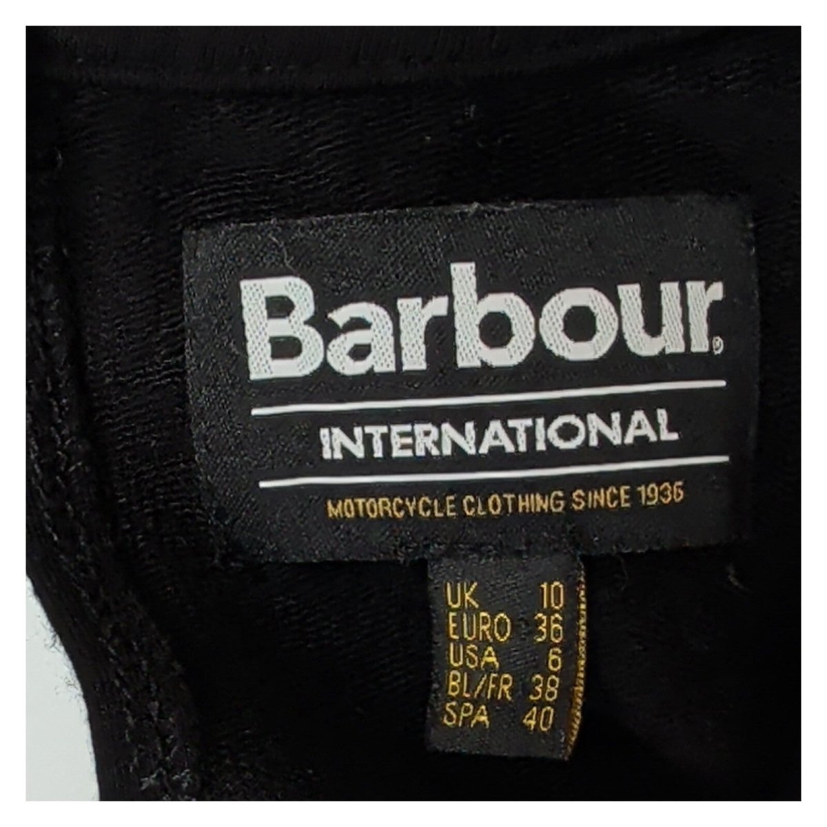 Barbour International Pace Jumpsuit UK 10 Black Gold Zip Tapered Leg – product photo 6 | RewearableUK
