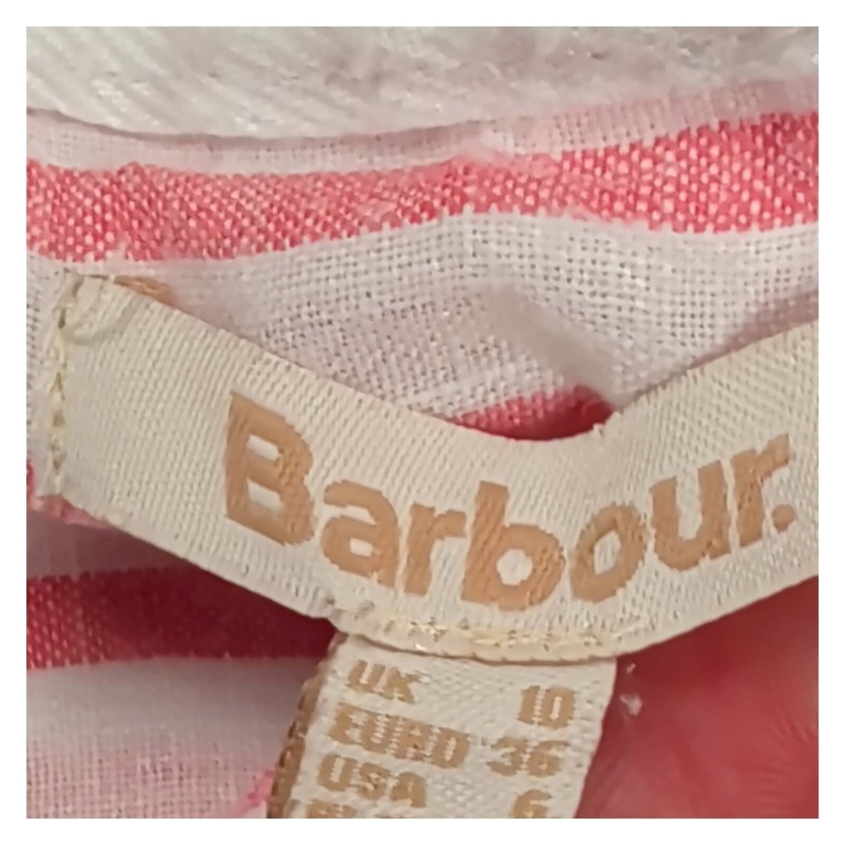 Barbour Marine Pink Striped Linen Shirt – UK 10 – product photo 4 | RewearableUK