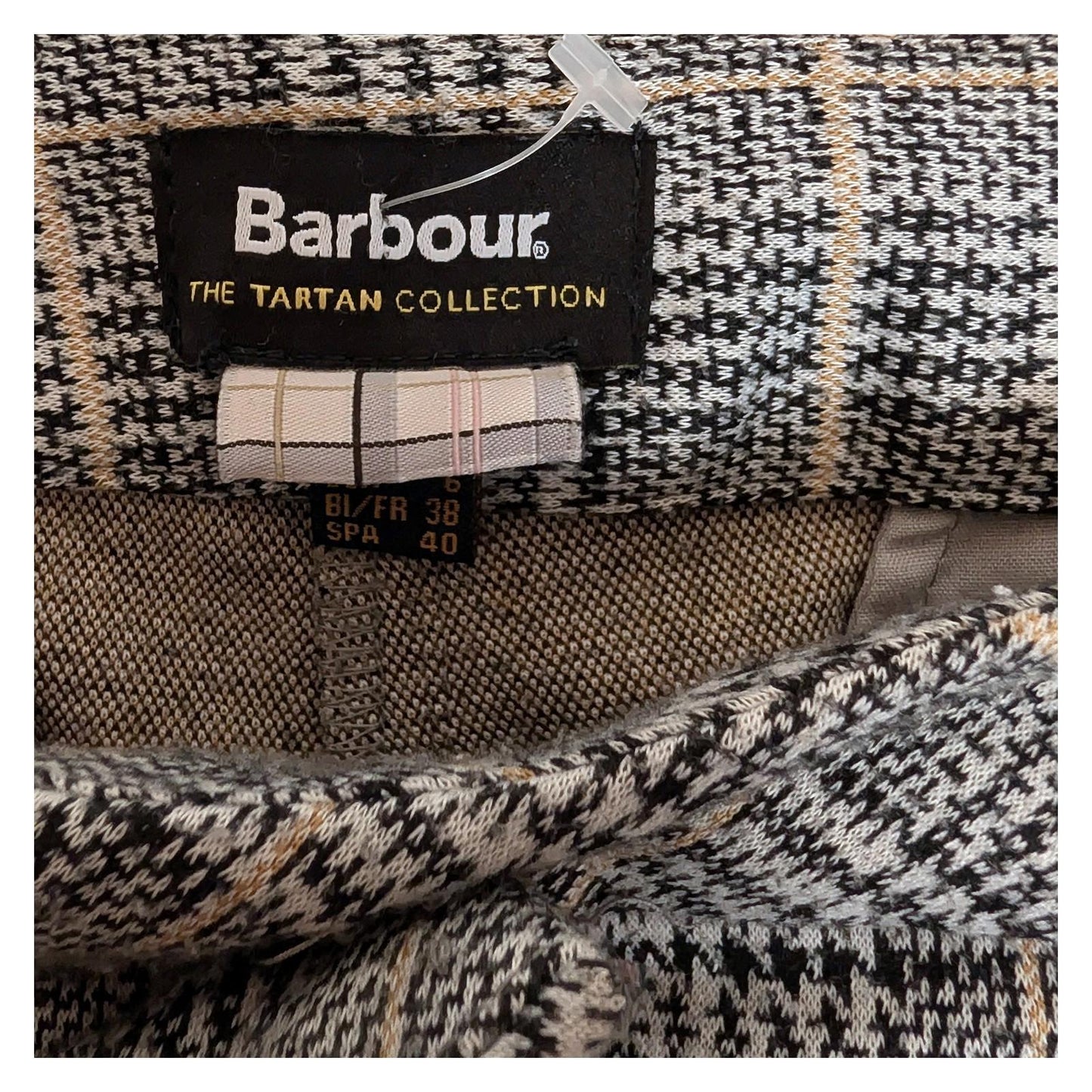 barbour women size 10 grey lothian tartan check slim straight trousers pants nwo by Barbour – | RewearableUK