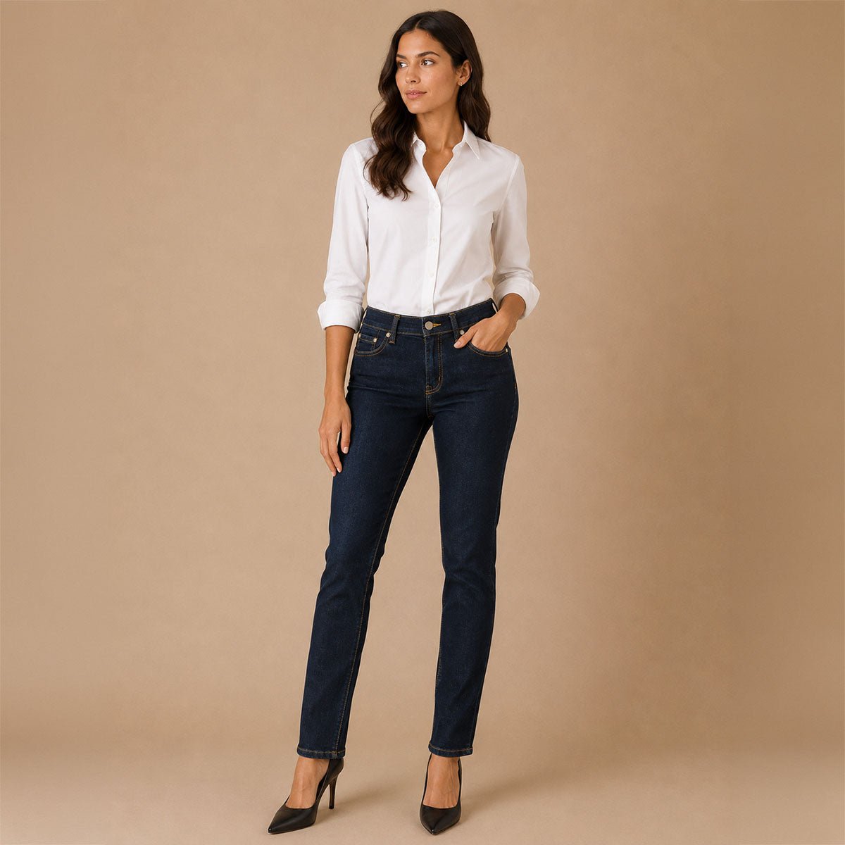Barbour Women’s Skinny Jeans UK 14 Dark Blue Stretch Denim – JEANS product photo 1 | RewearableUK