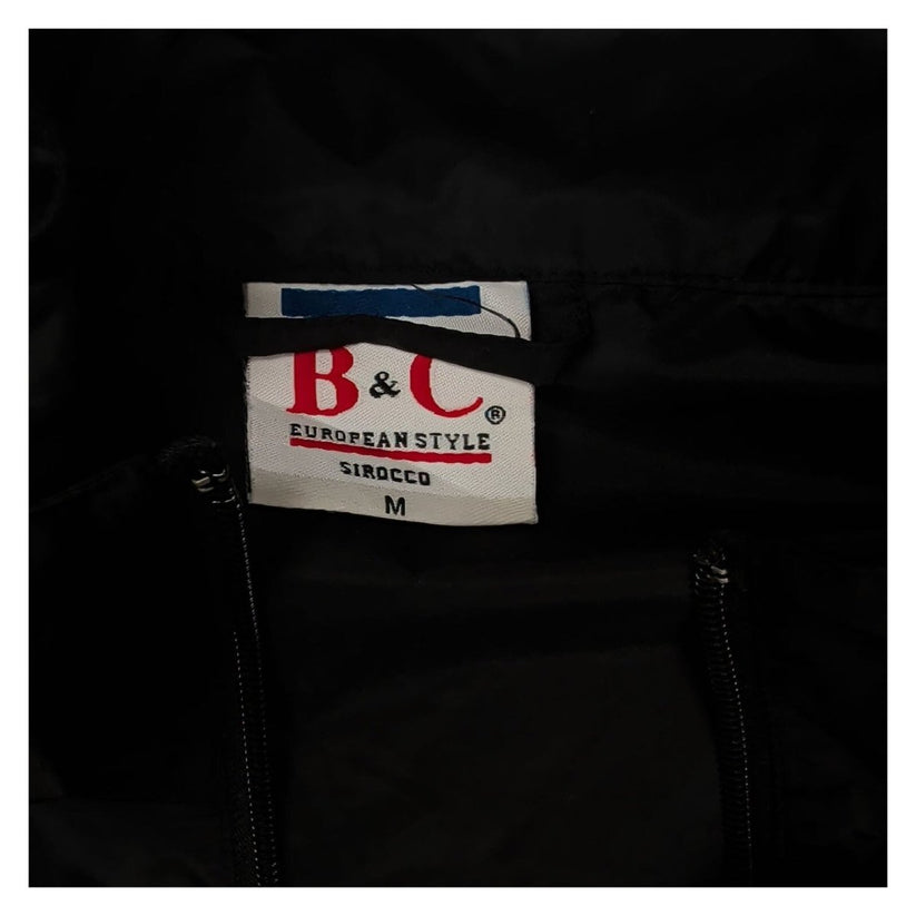 B&C Mens Black Lightweight Zip Up Jacket High Collar Logo Workwear Casual M – product photo 9 | RewearableUK