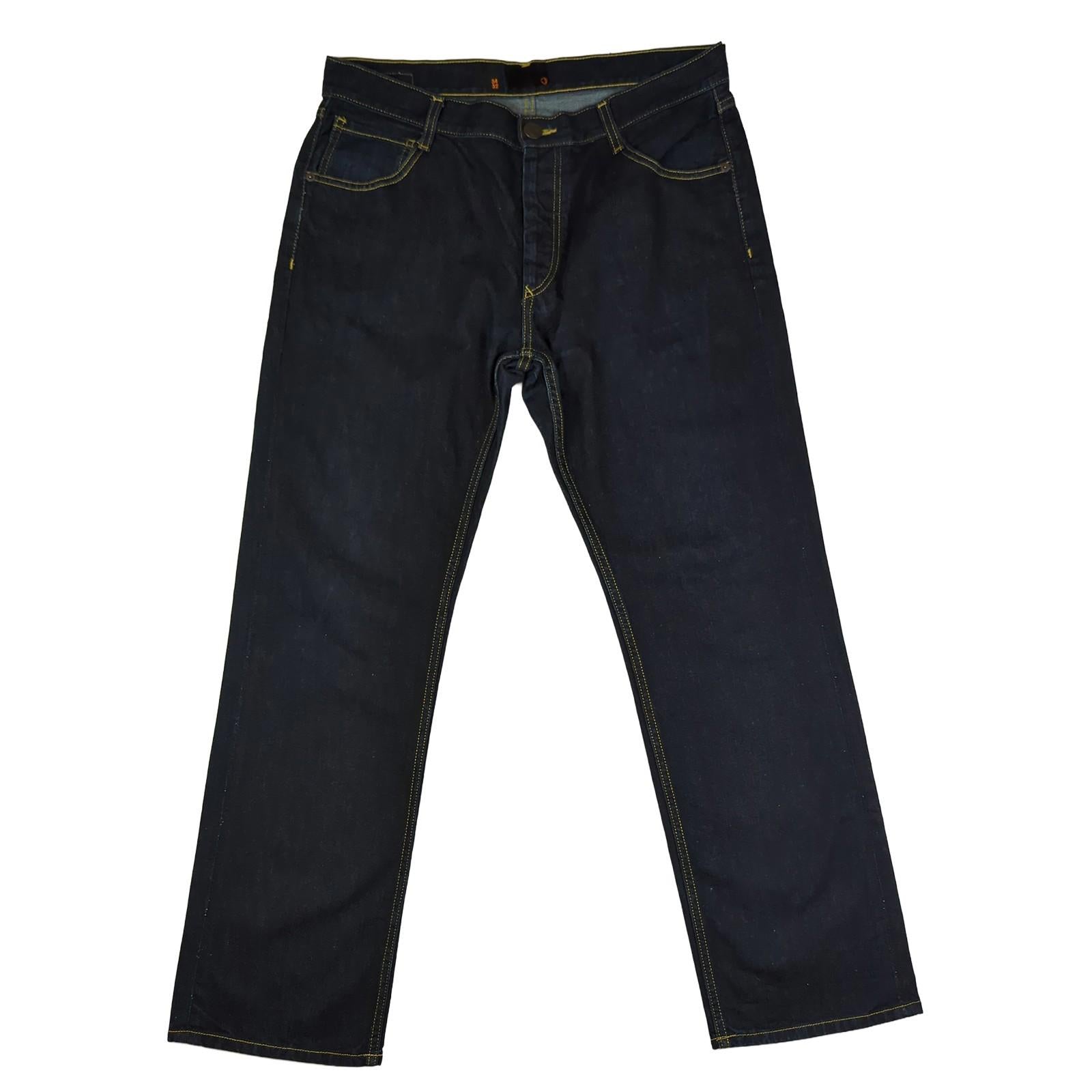 Ben Sherman Ben Sherman Mens Straight Fit Jeans W34 L32 Dark Blue Denim Casual Trousers JEANS RewearableUK