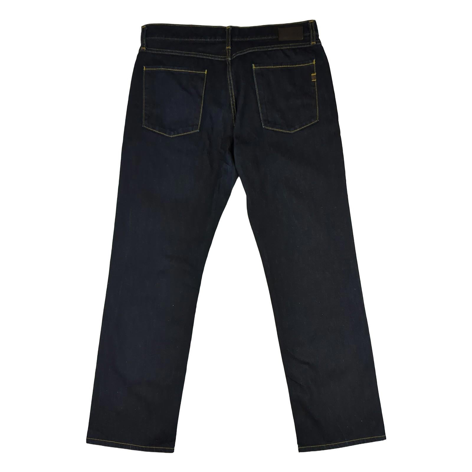 Ben Sherman Ben Sherman Mens Straight Fit Jeans W34 L32 Dark Blue Denim Casual Trousers JEANS RewearableUK