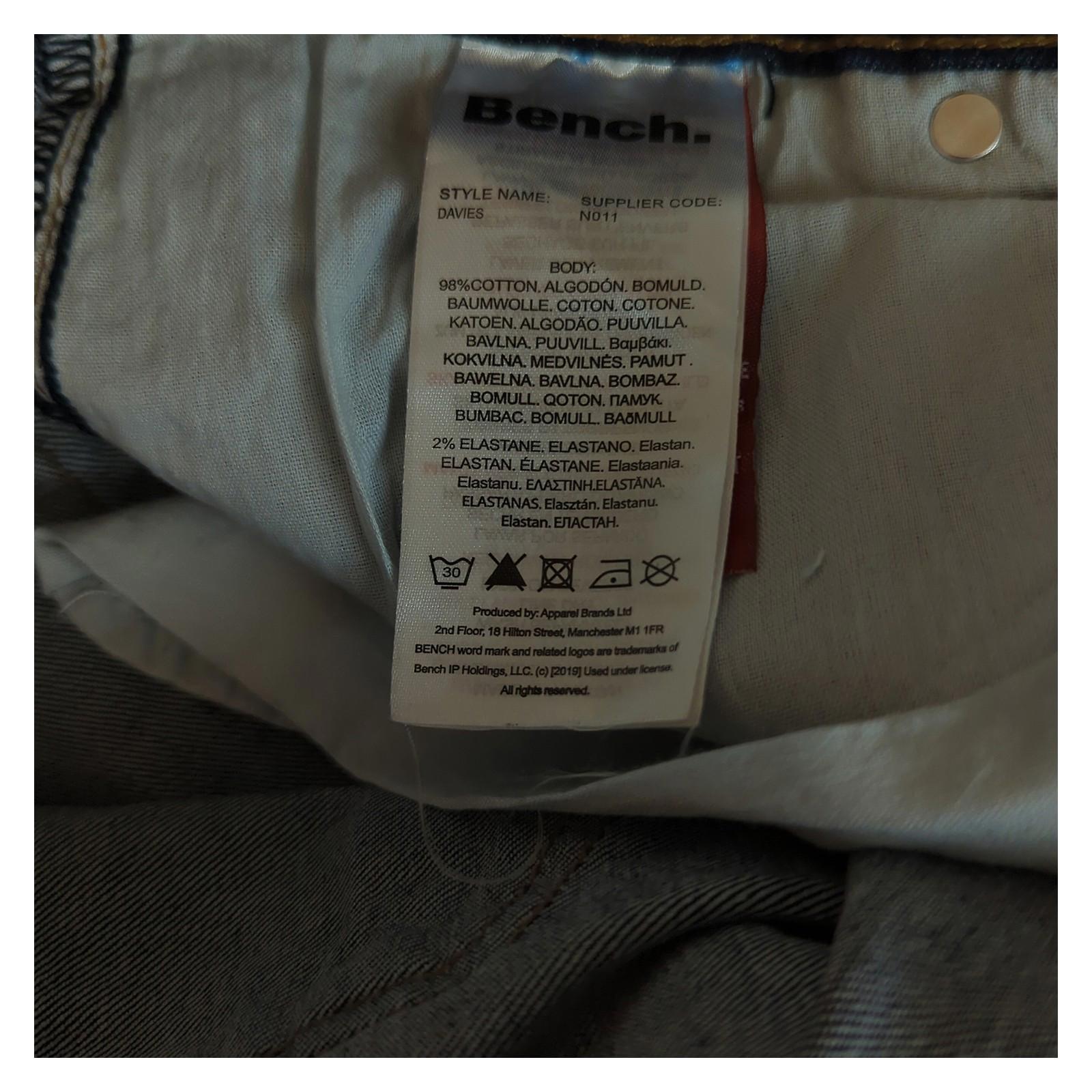 Bench Bench Skinny Fit Dark Blue Jeans W32 L31 Button Fly Stretch Denim NWT JEANS RewearableUK