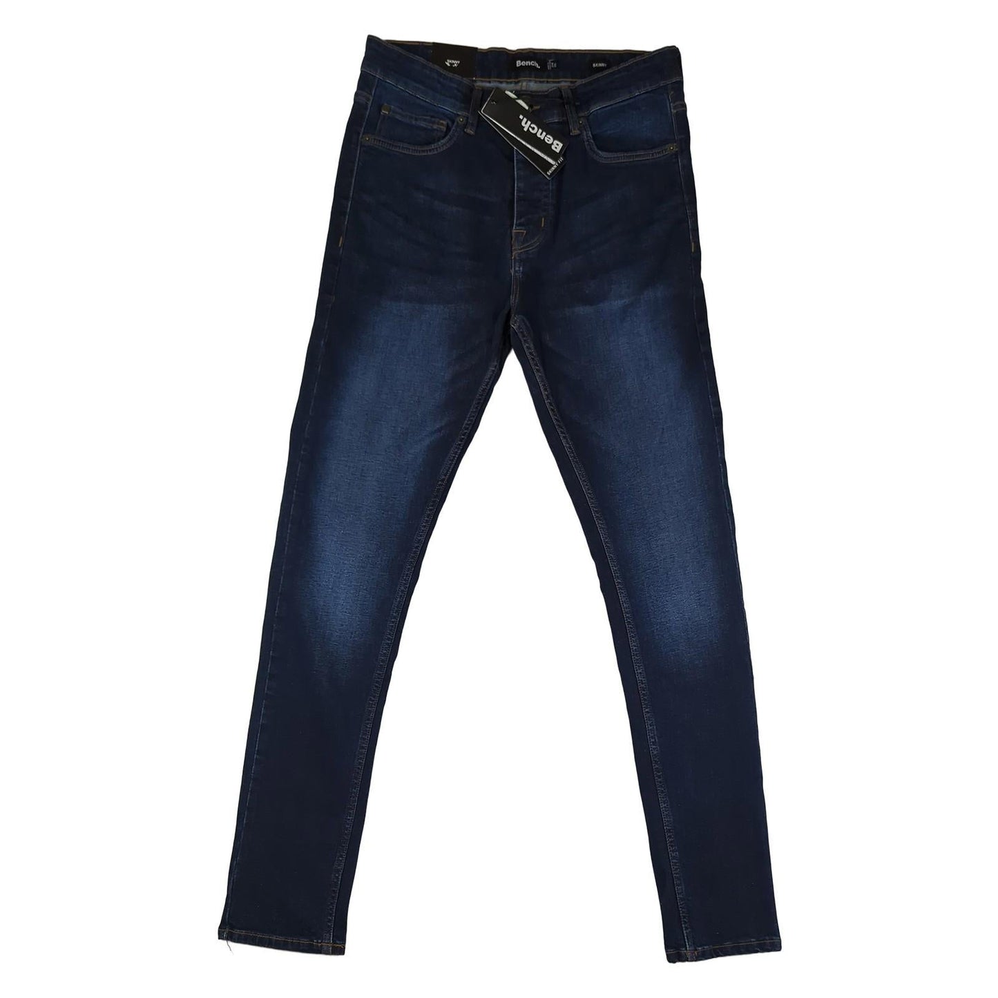 Bench Bench Skinny Fit Dark Blue Jeans W32 L31 Button Fly Stretch Denim NWT JEANS RewearableUK